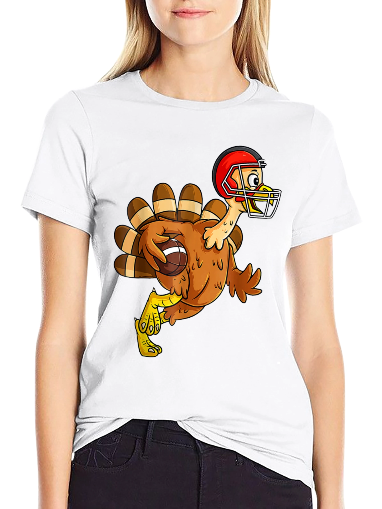 Black Turkey Football T-Shirt view 9