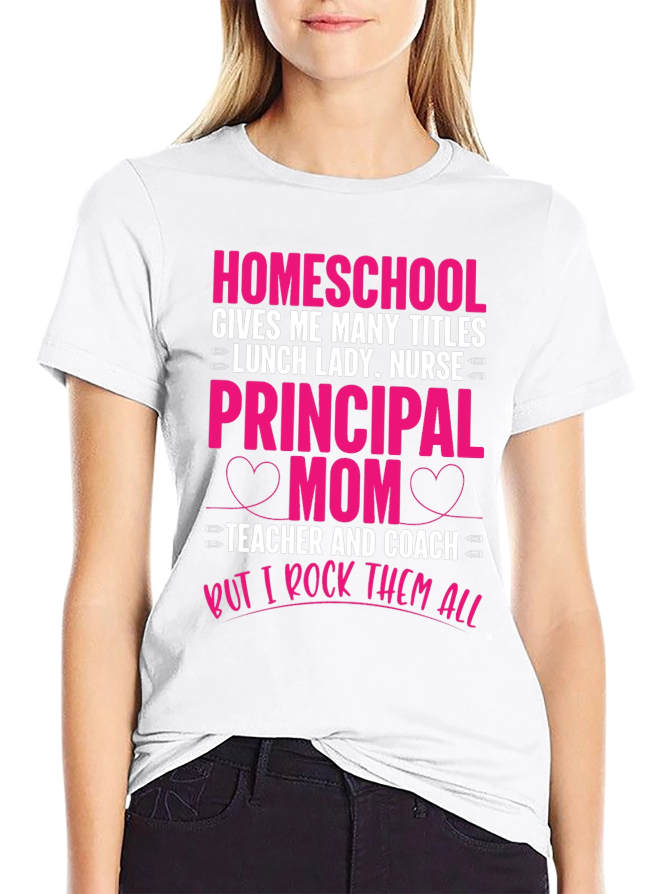 Black Homeschool Mom T-Shirt - Rock All Titles view 9