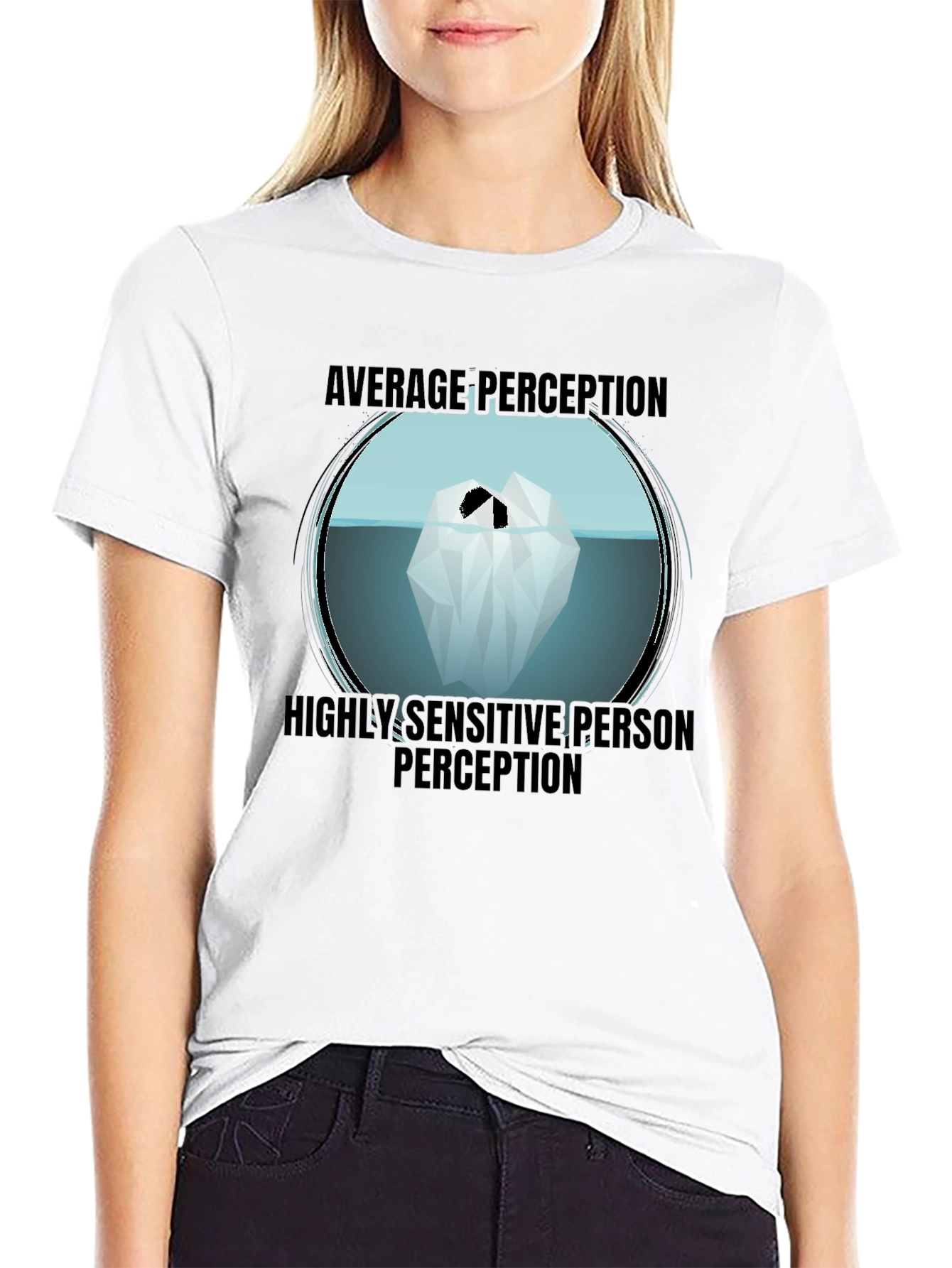 Black Iceberg Perception T-Shirt - Sensitive Person view 9