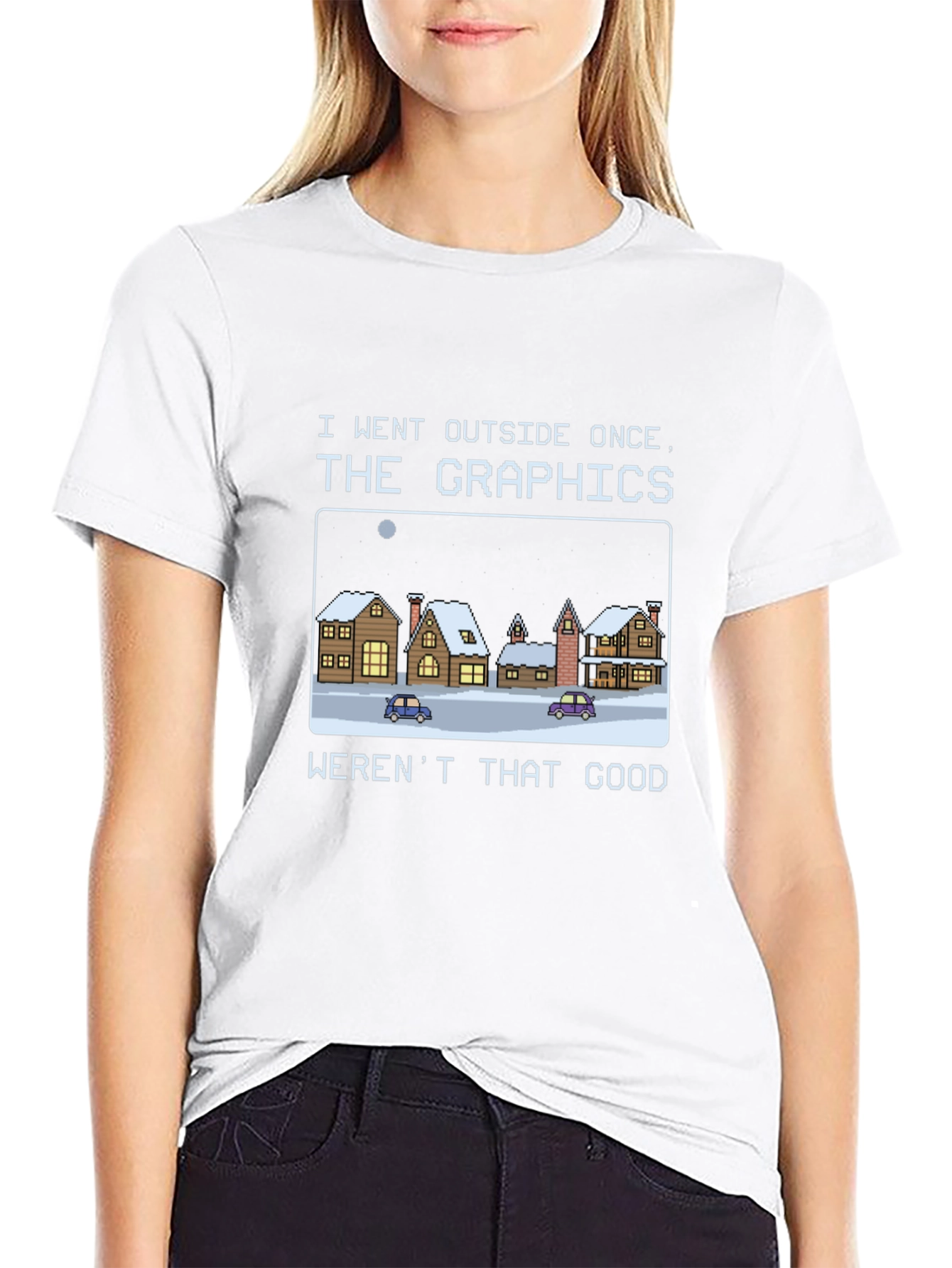 Black Funny Graphics T-Shirt - Gamer Pixel Art Tee view 9