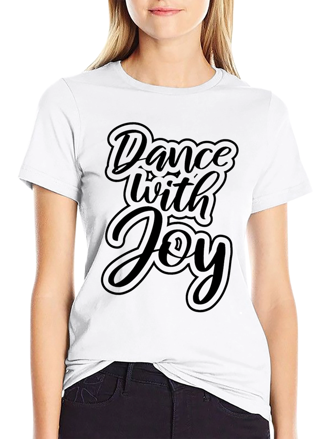 Black Dance with Joy Graphic T-Shirt - Black view 9