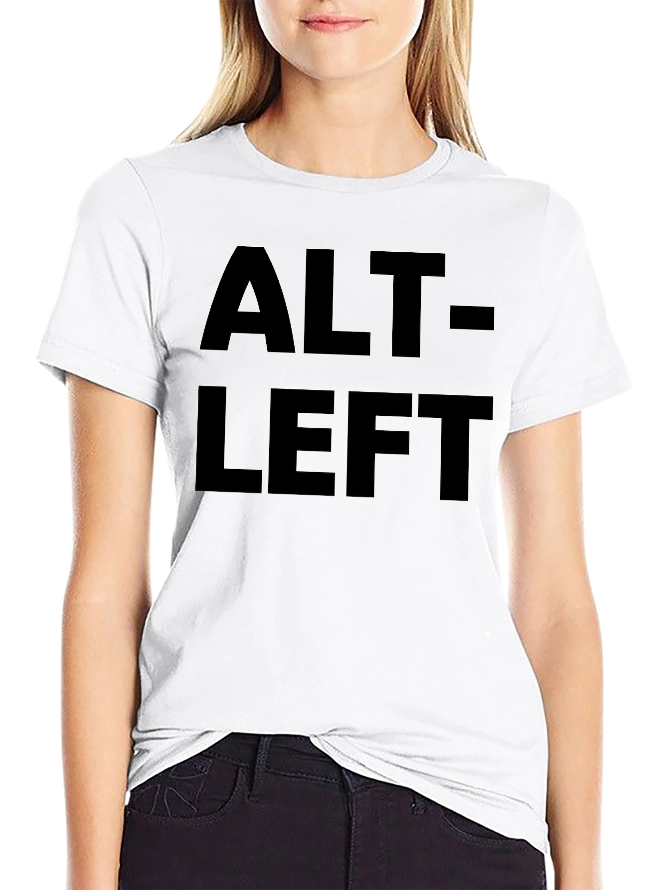 Black Alt-Left Graphic T-Shirt - Bold Statement Tee view 9