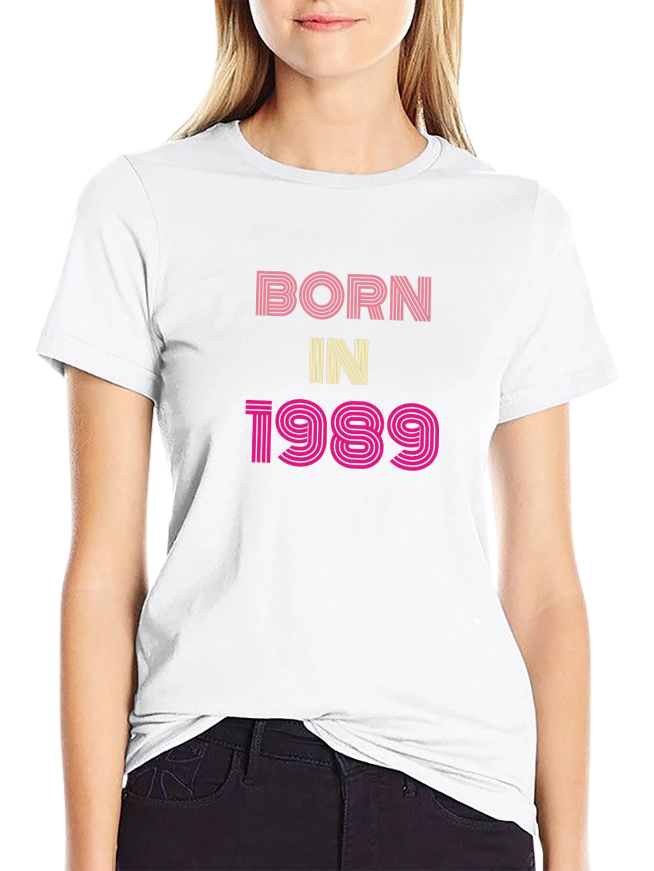 Black Born In 1989 Graphic Tee - Retro Birthday Shirt view 9