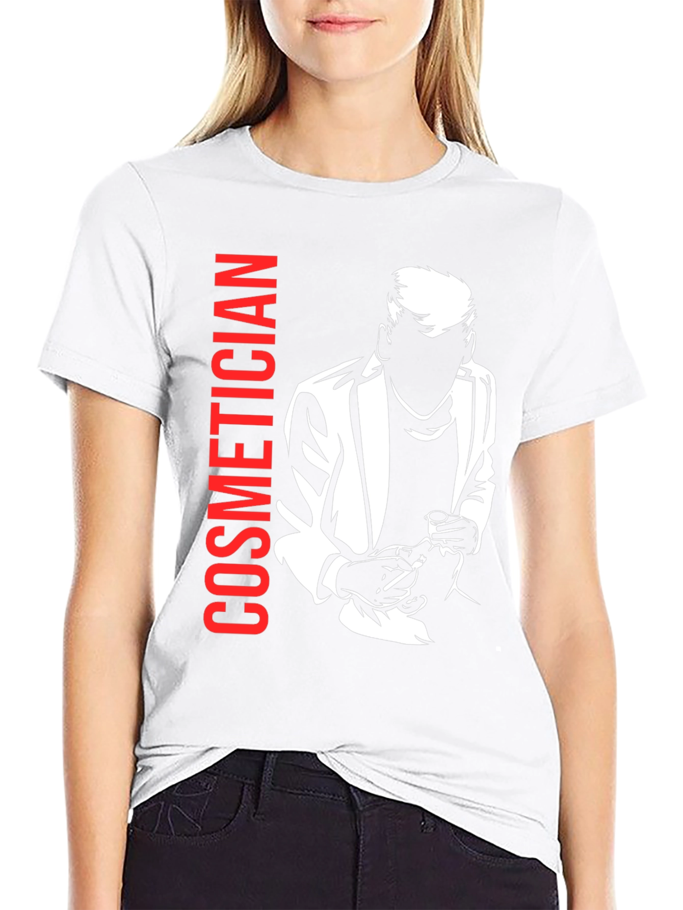 Black Cosmetician Graphic T-Shirt - Unisex Style view 9