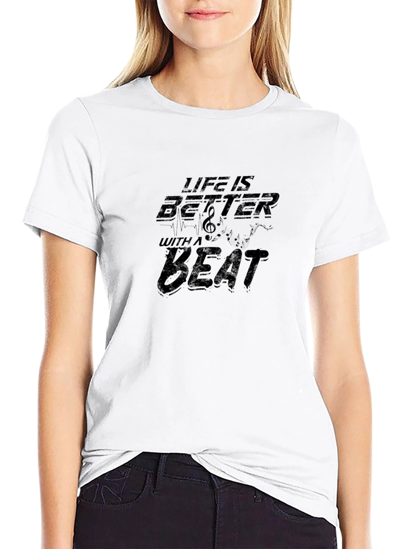 Black Life is Better with a Beat T-Shirt view 9