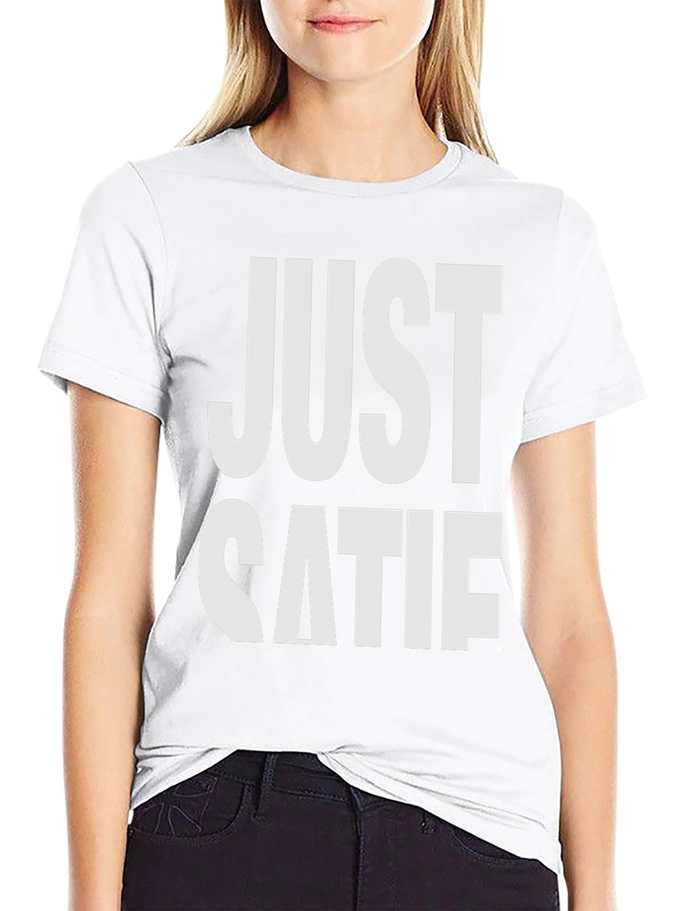 Black Just Katie Funny Novelty T-Shirt view 9