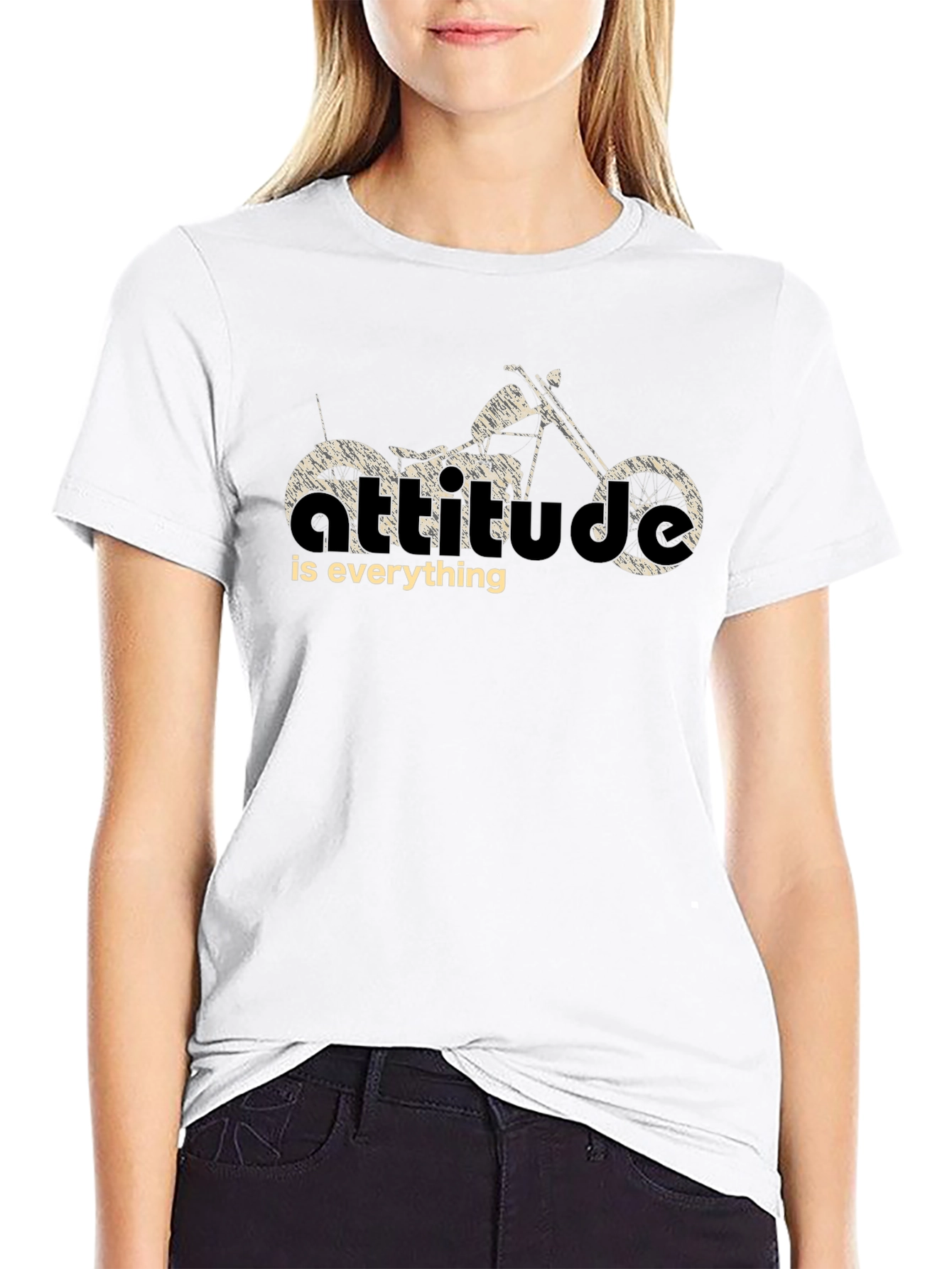 Black Attitude is Everything Motorcycle T-Shirt view 9