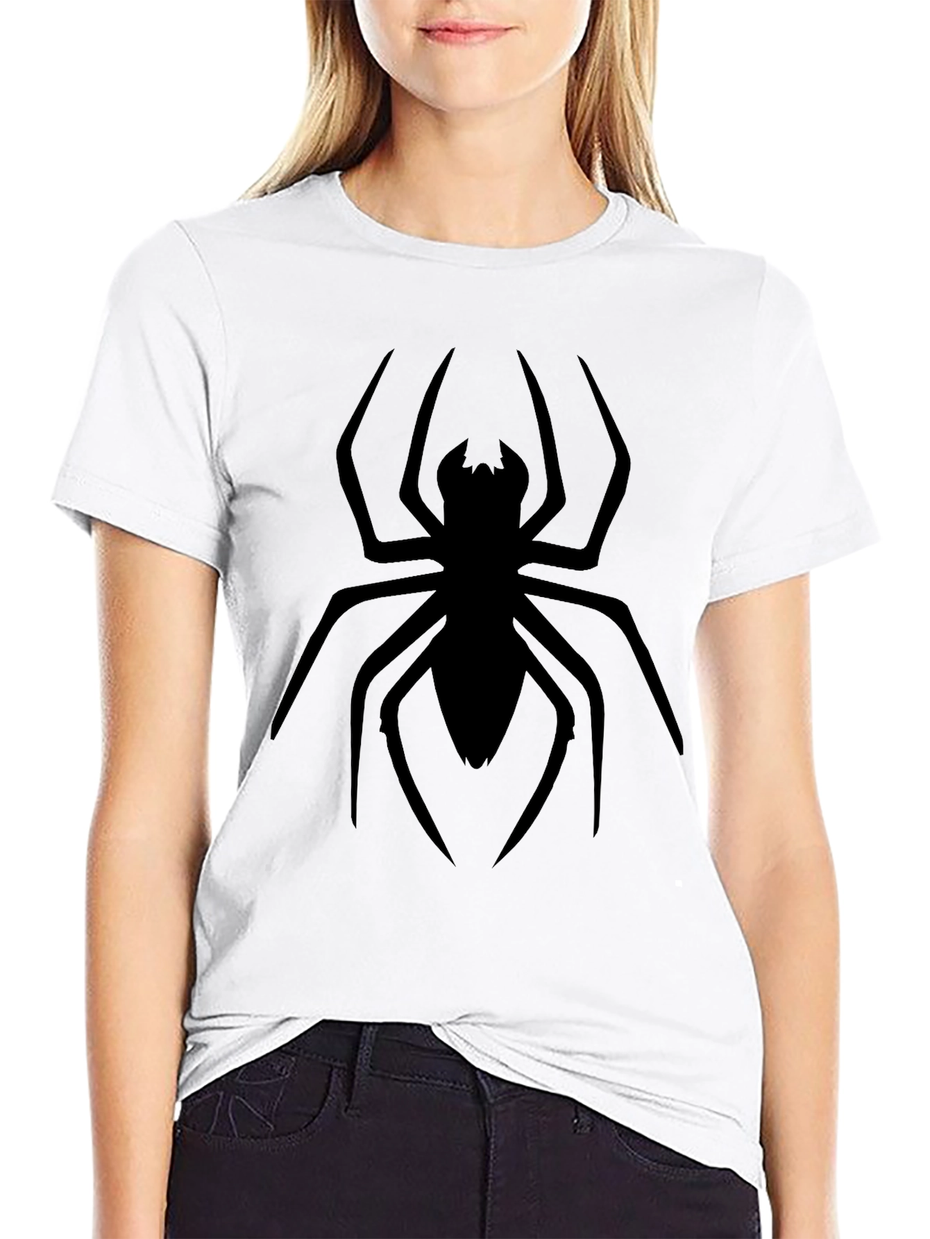 Black Spider Graphic Black T-Shirt view 9