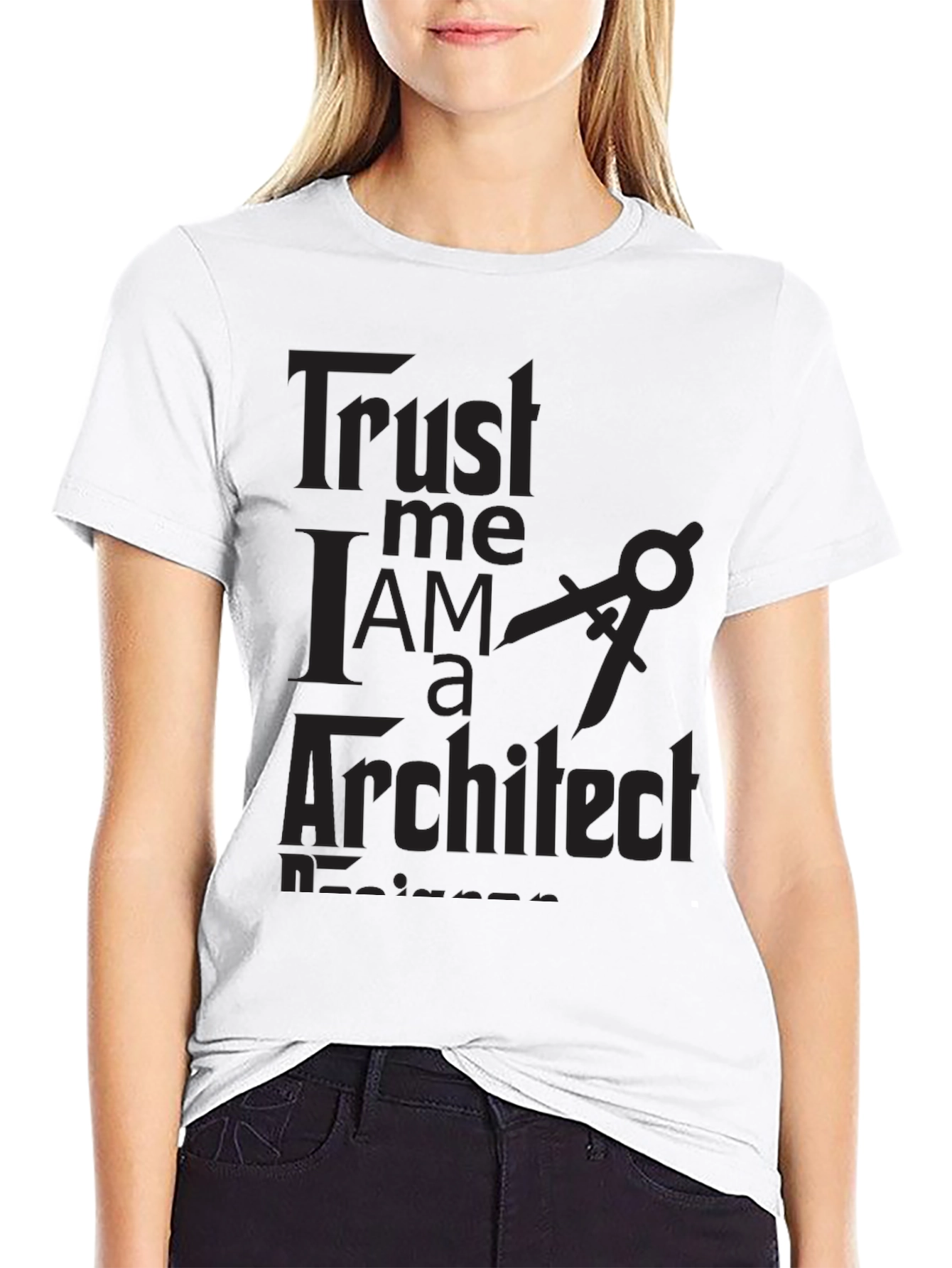 Black Trust Me I'm an Architect Black T-Shirt view 9