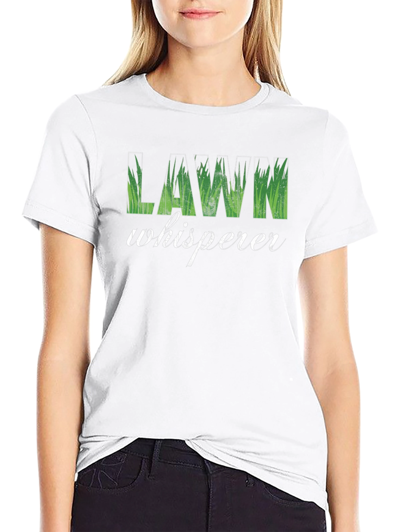 Black Lawn Whisperer Graphic Tee - Black Cotton T-Shirt view 9