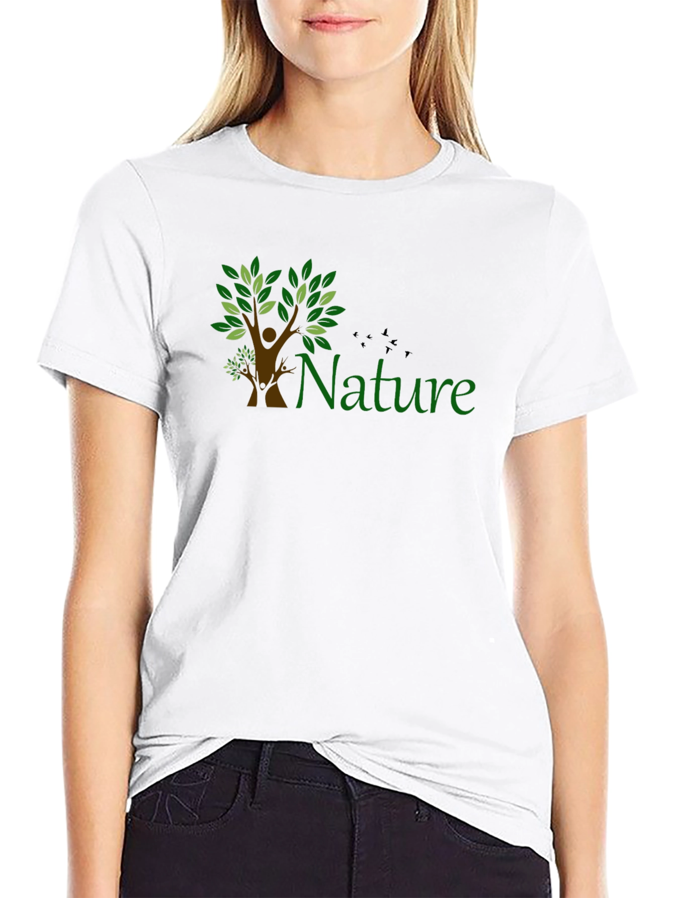 Black Nature Graphic Tee - Eco-Friendly Design view 9