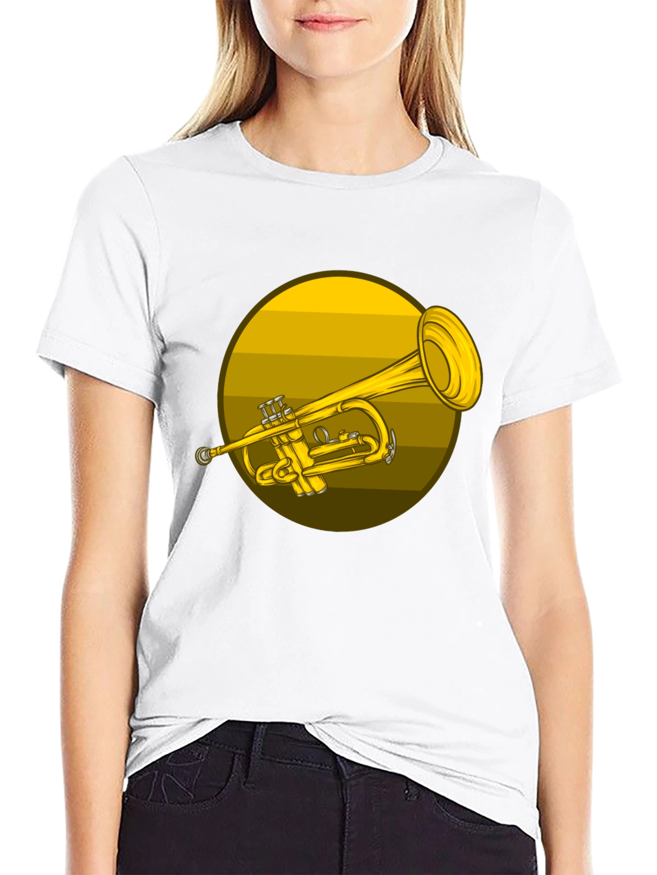 Black Trumpet Graphic T-Shirt - Music Lover Tee view 9