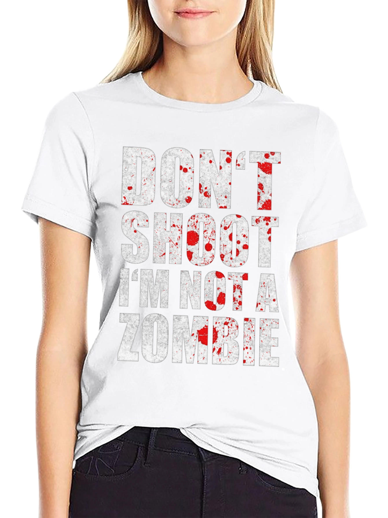 Black Don't Shoot Zombie Graphic Tee view 9