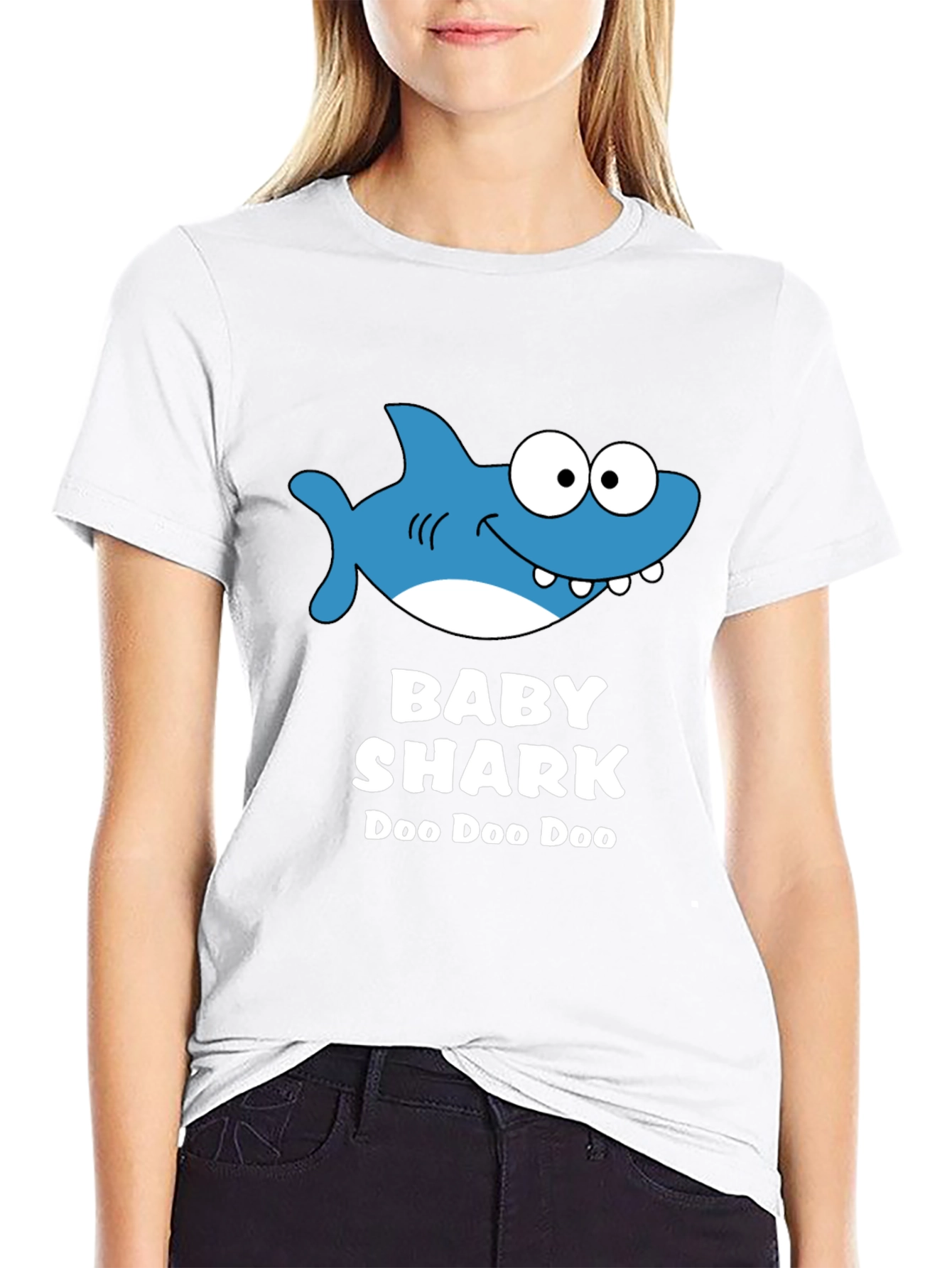 Black Baby Shark Doo Doo Doo T-Shirt view 9
