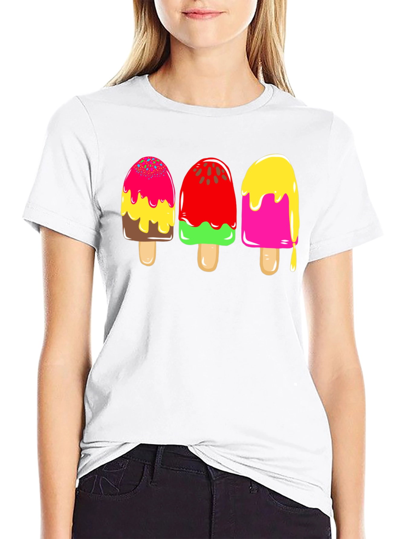 Black Fun Popsicle Graphic Tee - Summer Style view 9
