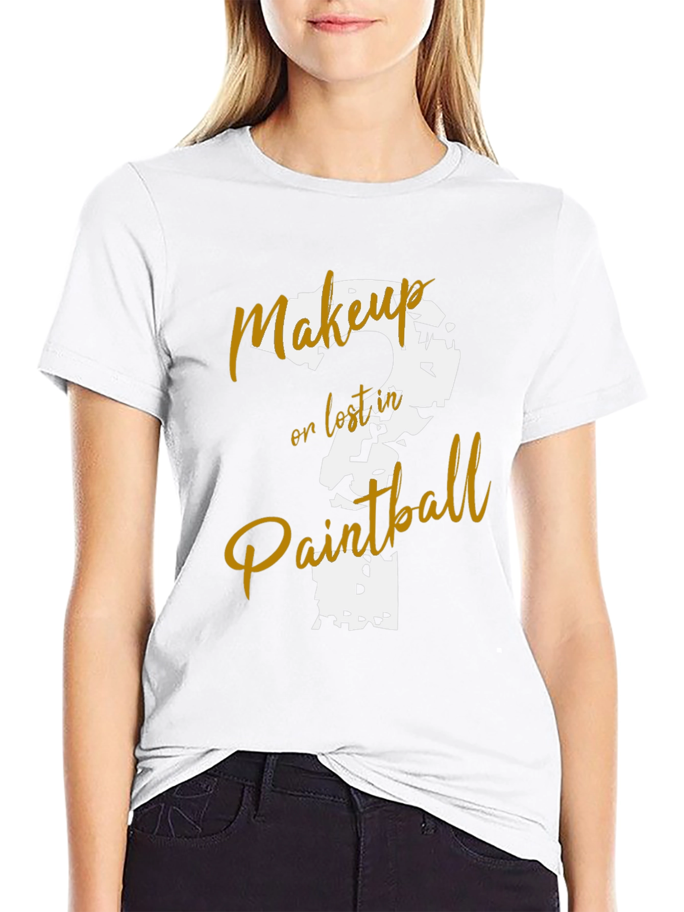 Black Makeup or Lost in Paintball T-Shirt view 9
