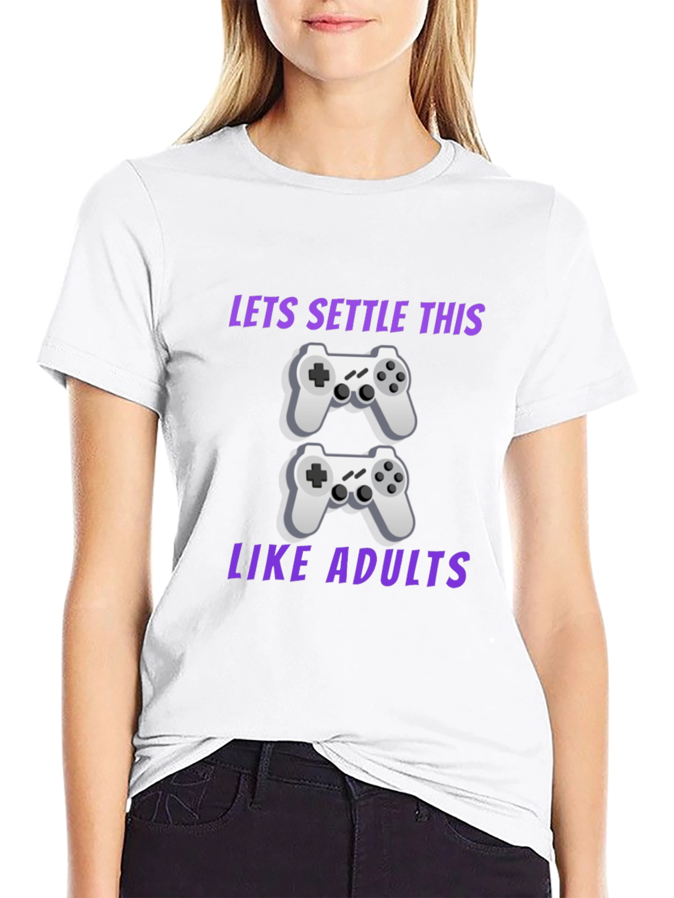 Black Gamer T-Shirt: Let's Settle This Like Adults view 9