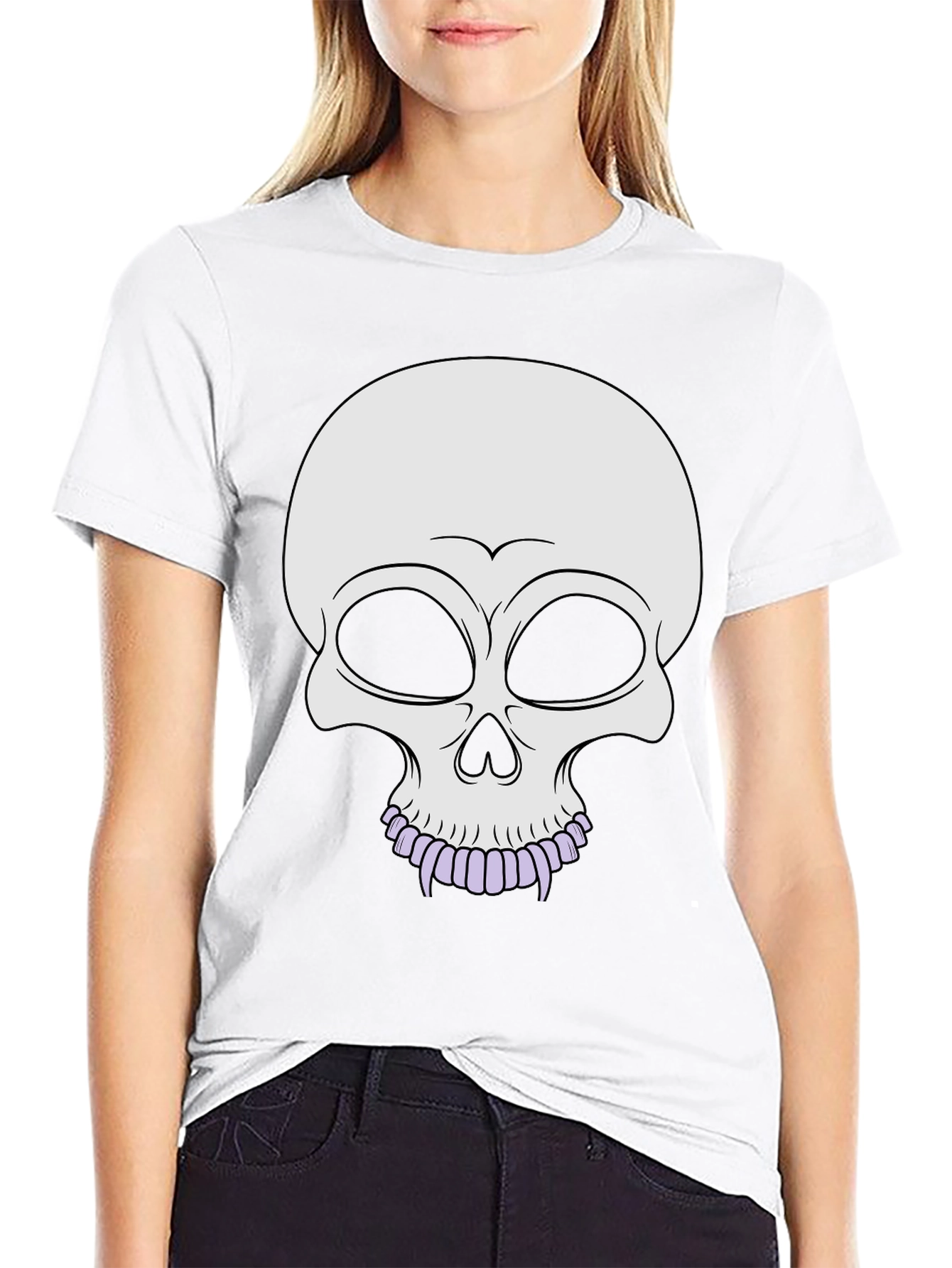 Black Skull Graphic Tee - Stylish Halloween Apparel view 9