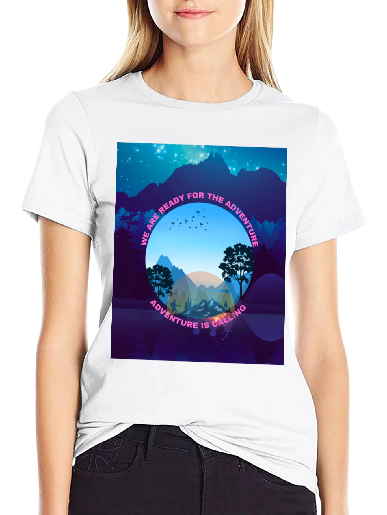 Black Adventure Calling T-Shirt - Ready for the Outdoors view 9