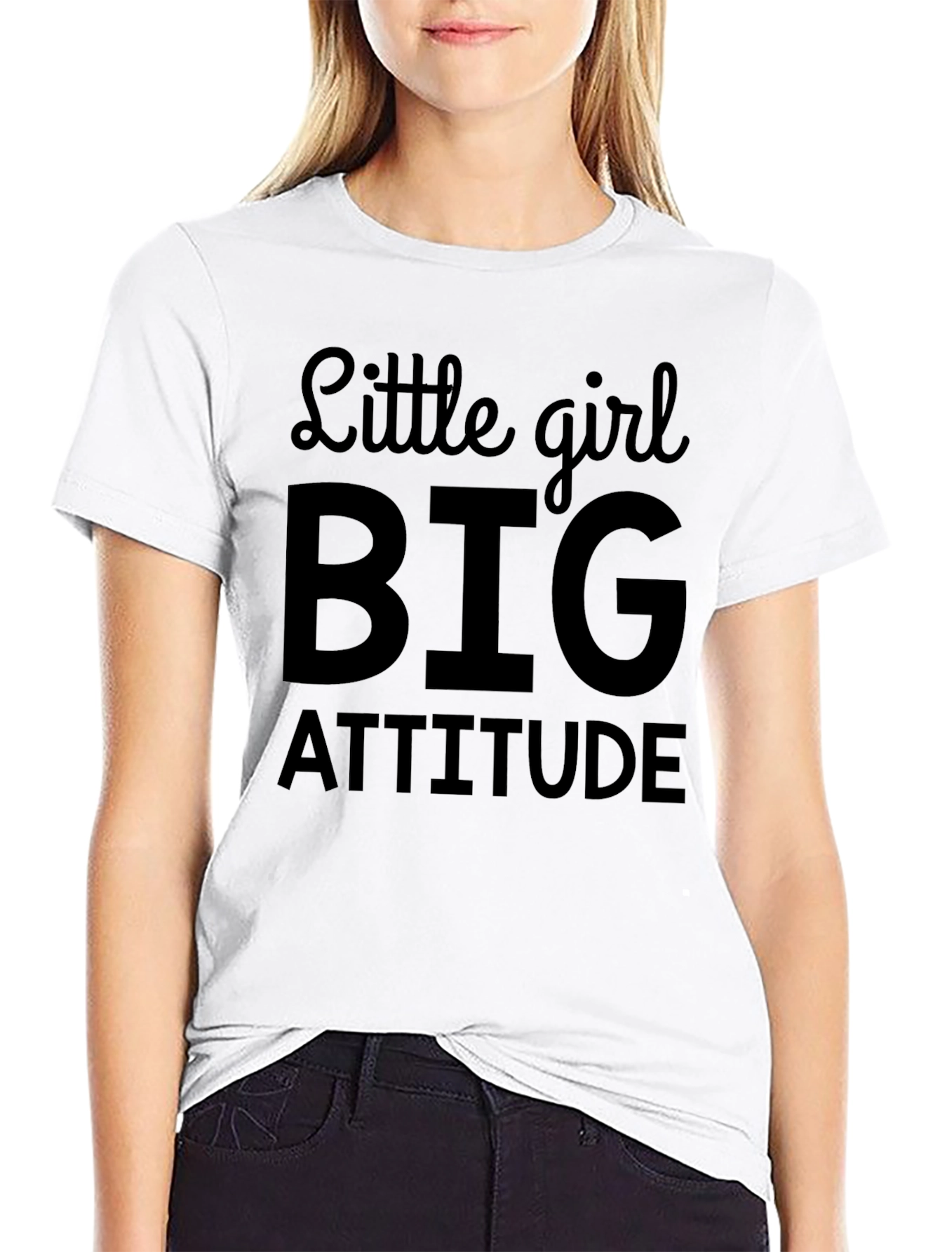 Black Little Girl Big Attitude Graphic T-Shirt view 9