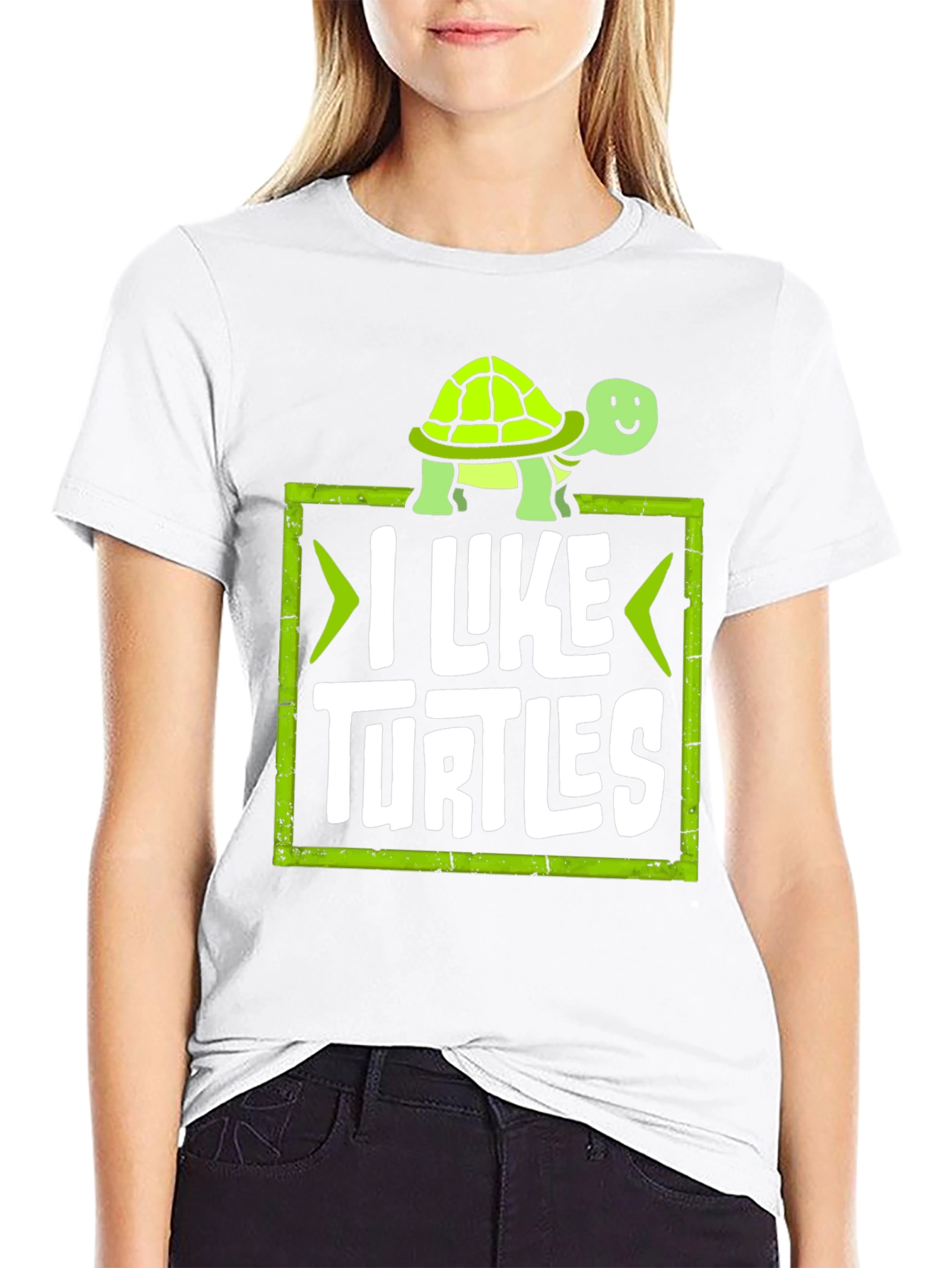 Black I Like Turtles Graphic Tee view 9