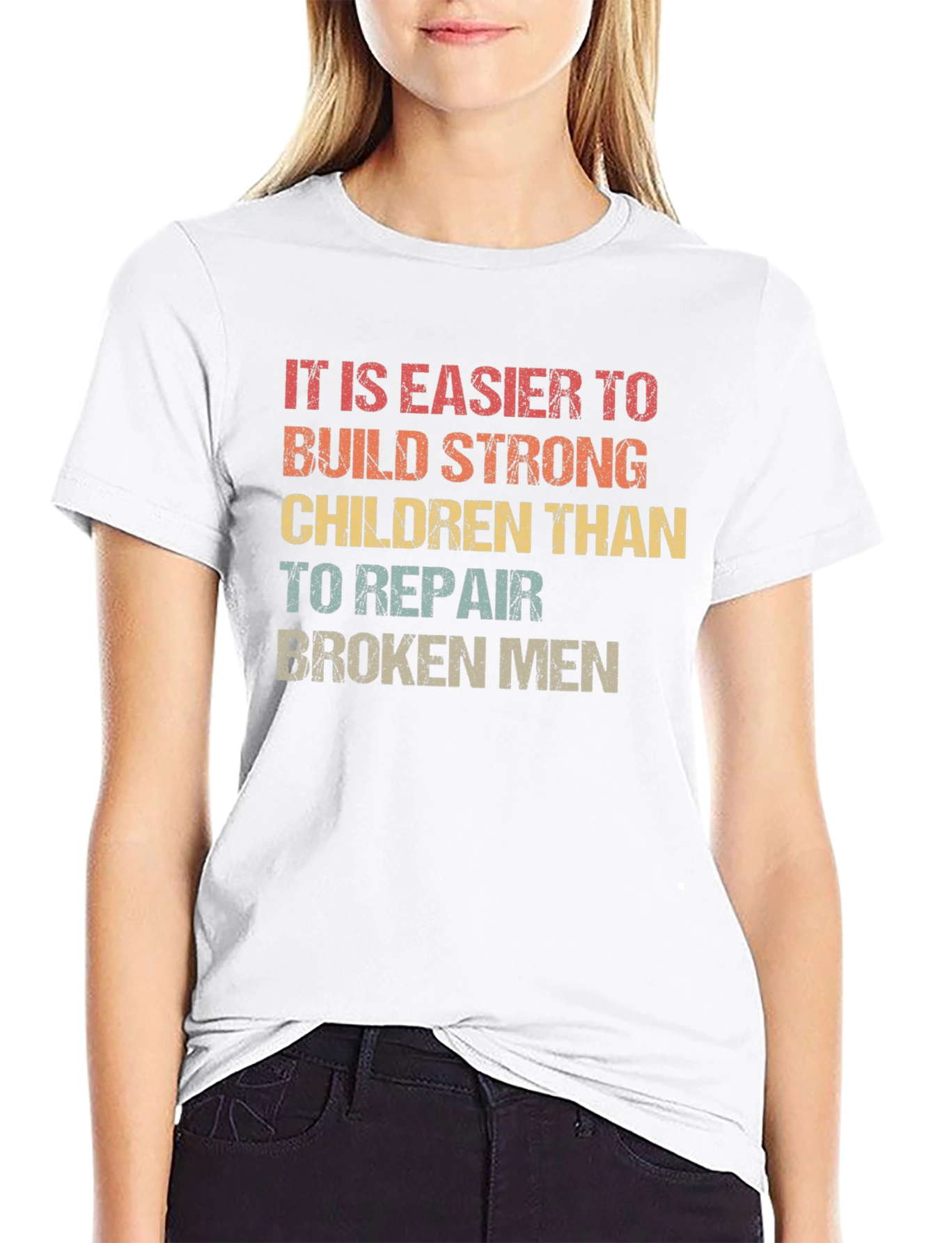 Black Build Strong Children Graphic Tee view 9