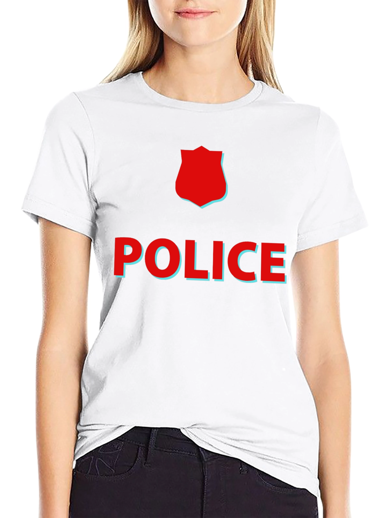 Black Novelty Police Graphic Tee view 9