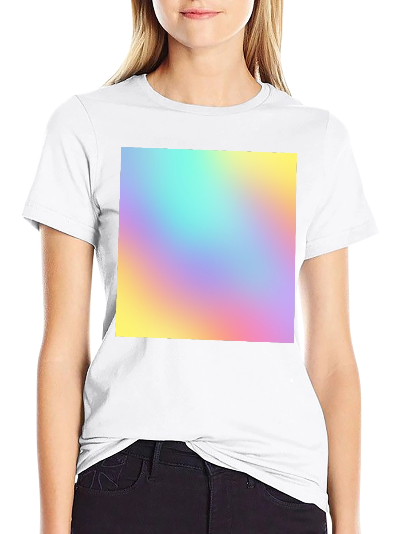 Black Vibrant Gradient T-Shirt view 9