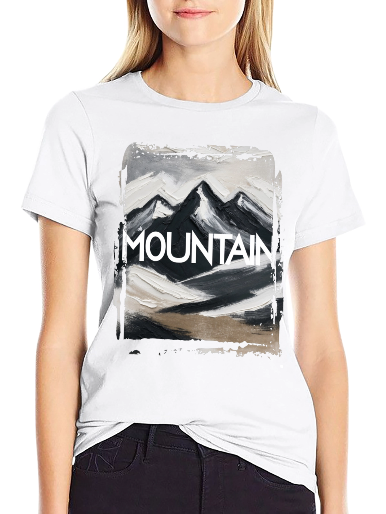 Black Mountain Graphic Tee - Black Cotton Blend view 9