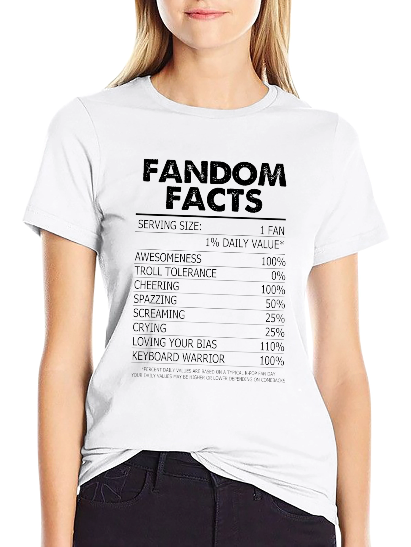 Black Fandom Facts T-Shirt view 9