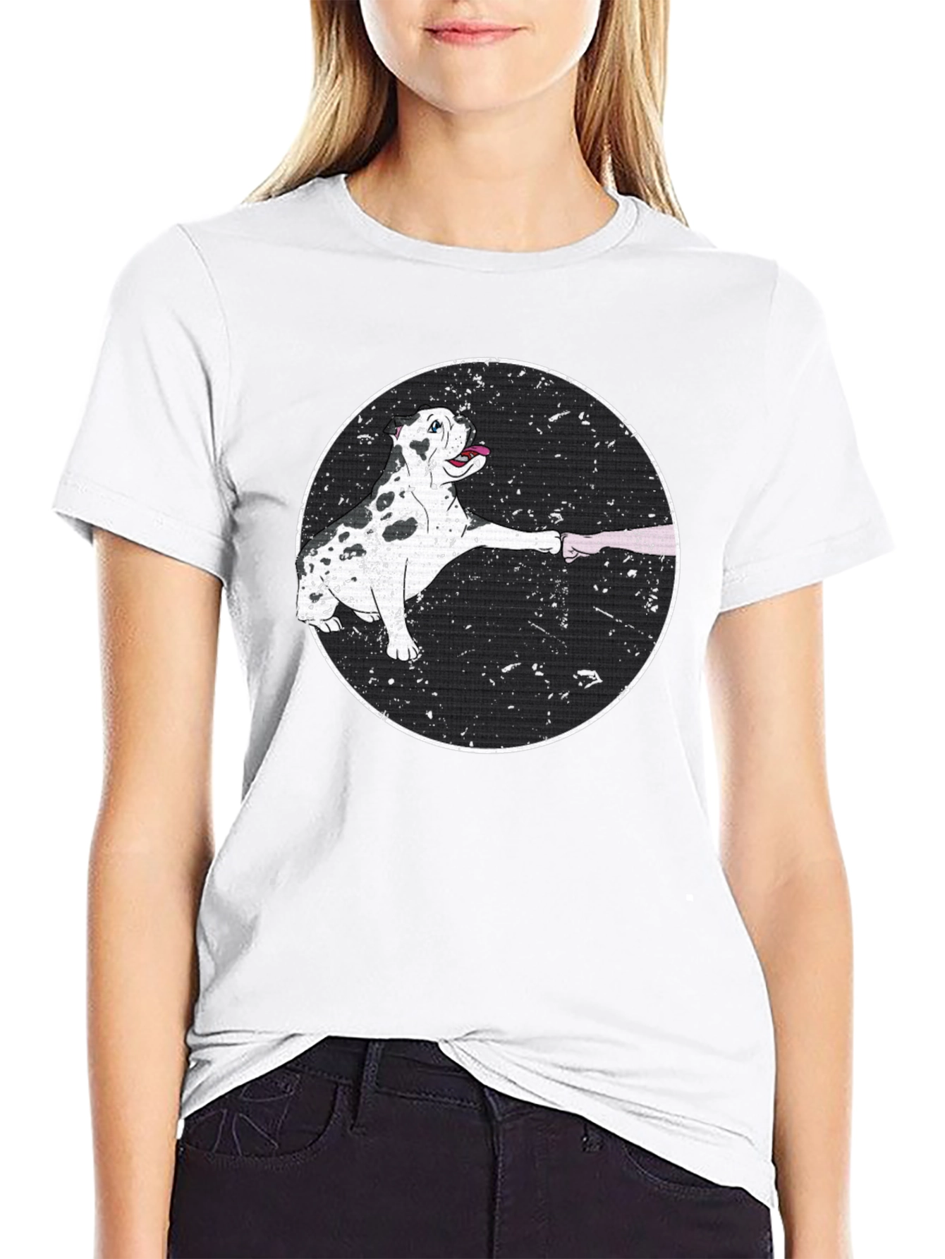 Black Dog Fist Bump Black T-Shirt view 9