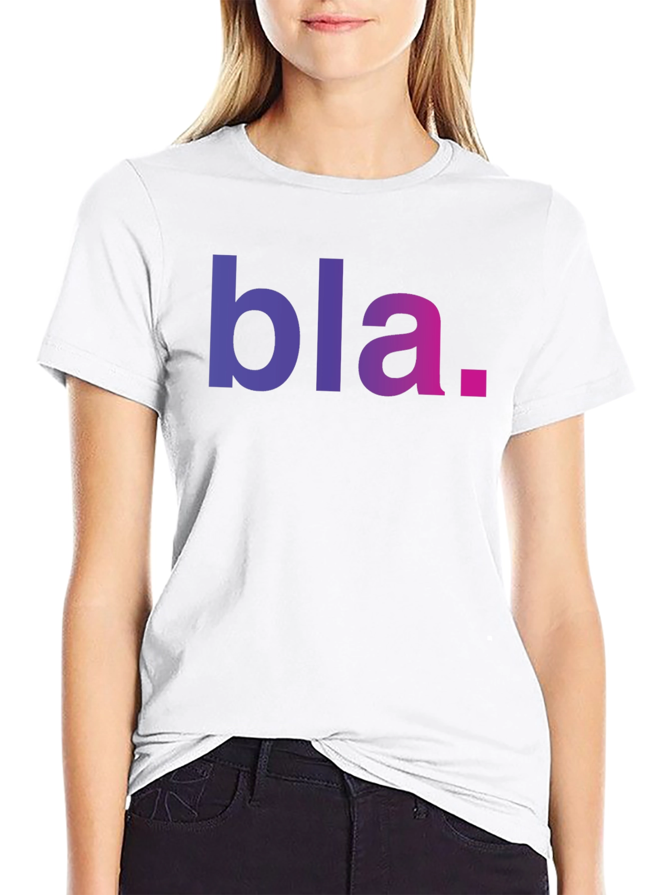 Black Bla Graphic Tee - Black Casual T-Shirt view 9