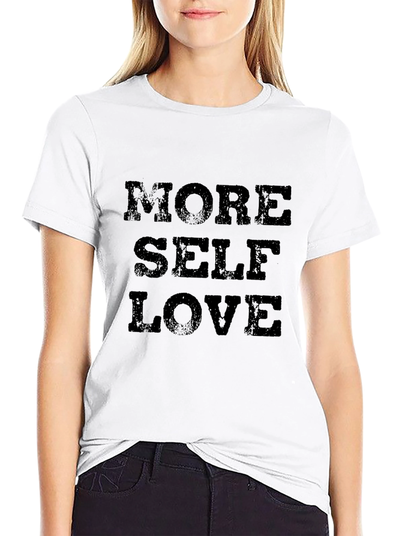 Black More Self Love Graphic T-Shirt - Black view 9