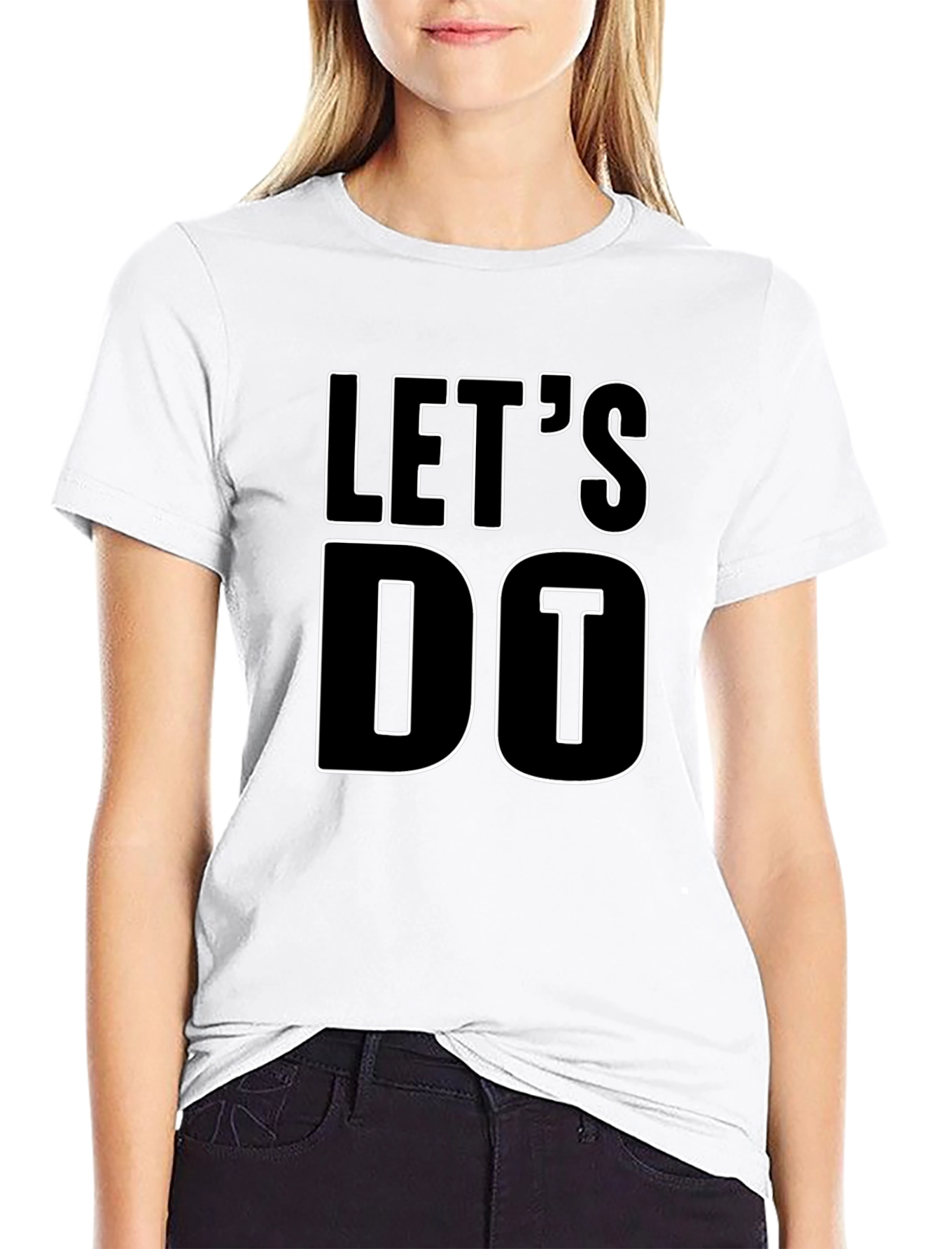 Black Let's Do It Black T-Shirt - Motivational Graphic Tee view 9