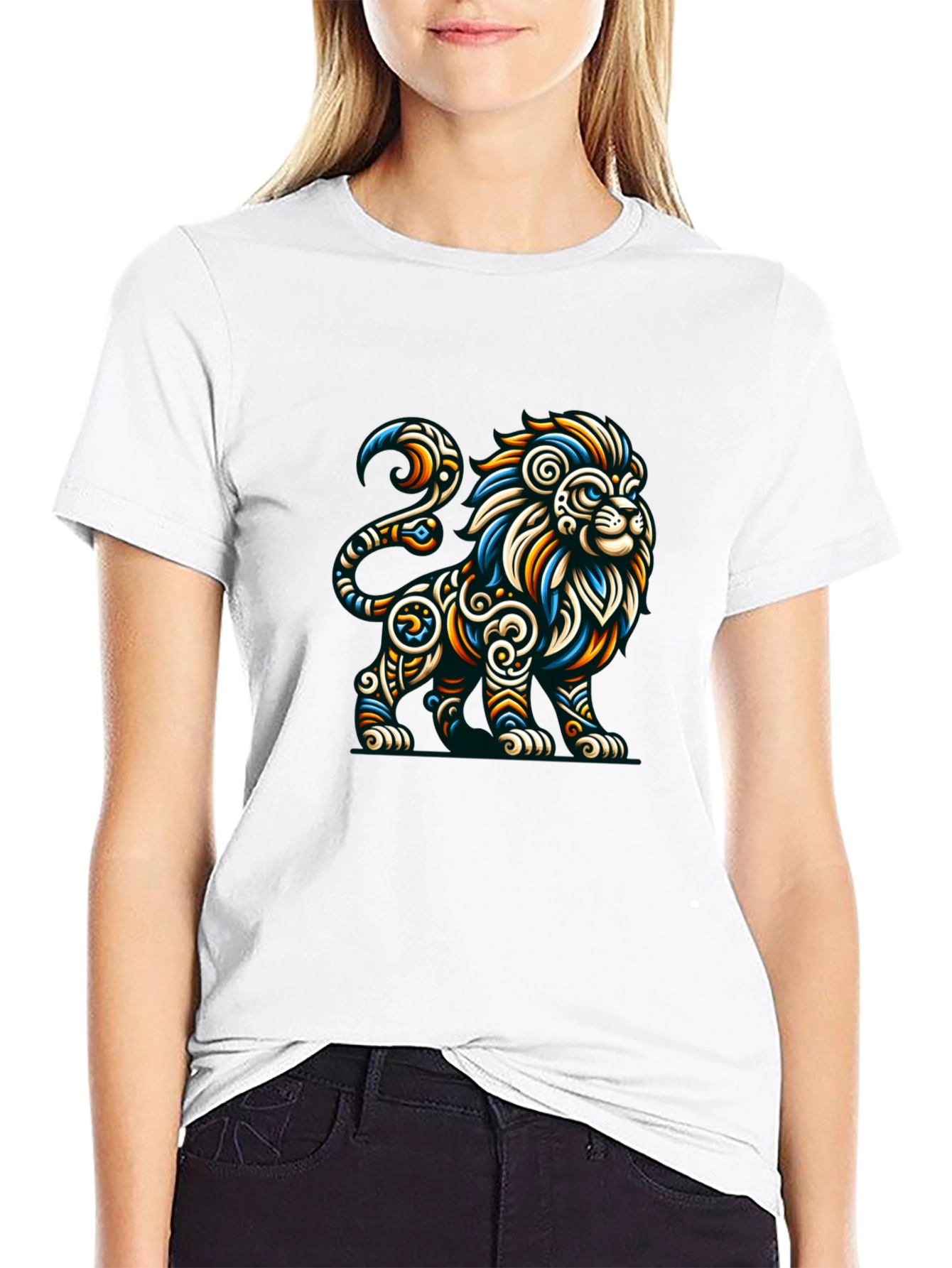 Black Lion Graphic Tee - Men's Black T-Shirt view 9