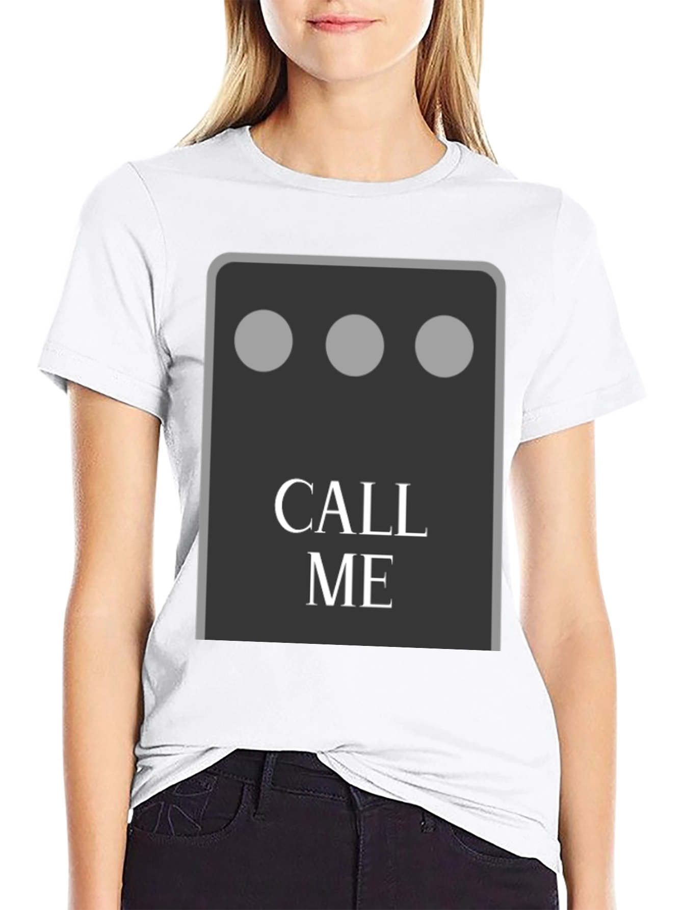 Black Call Me Graphic Tee - Fun & Unique Design view 9