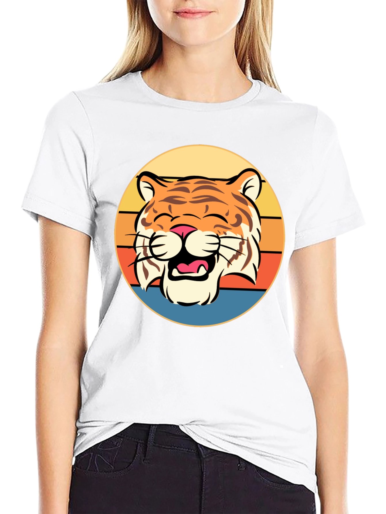 Black Tiger Retro Graphic Tee view 9