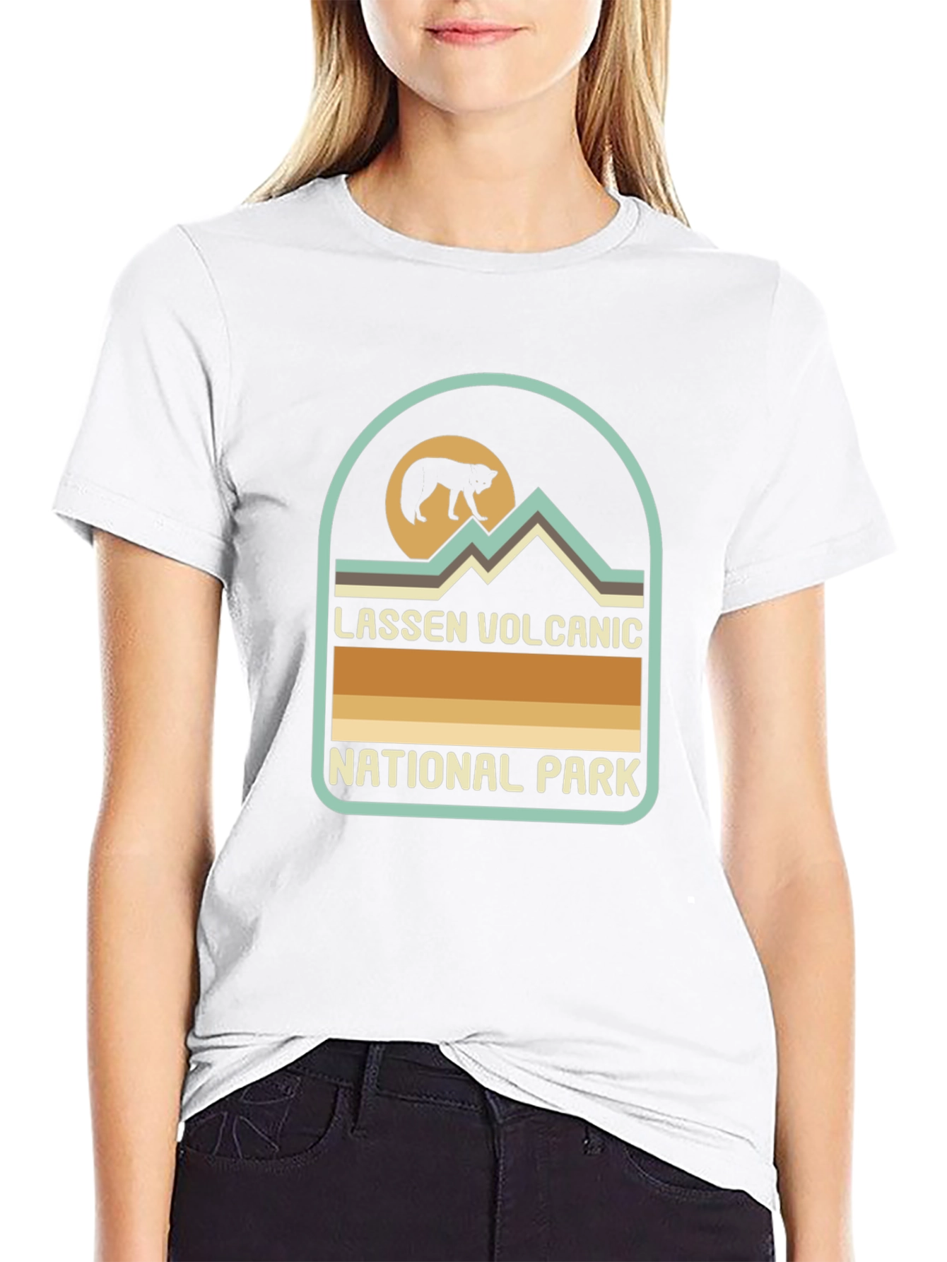 Black Lassen Volcanic National Park Black T-Shirt view 9