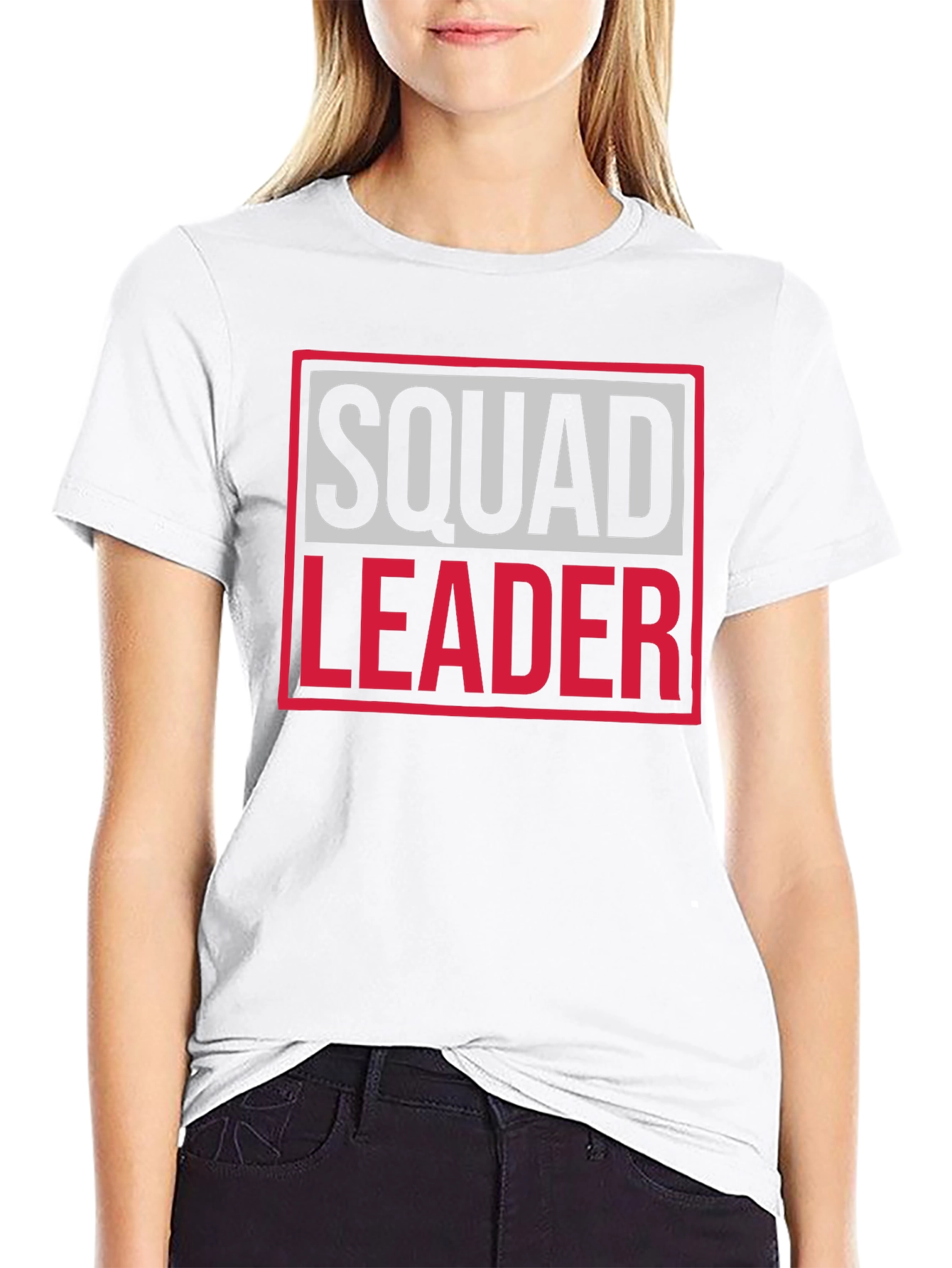 Black Squad Leader Graphic Tee - Black Cotton T-Shirt view 9