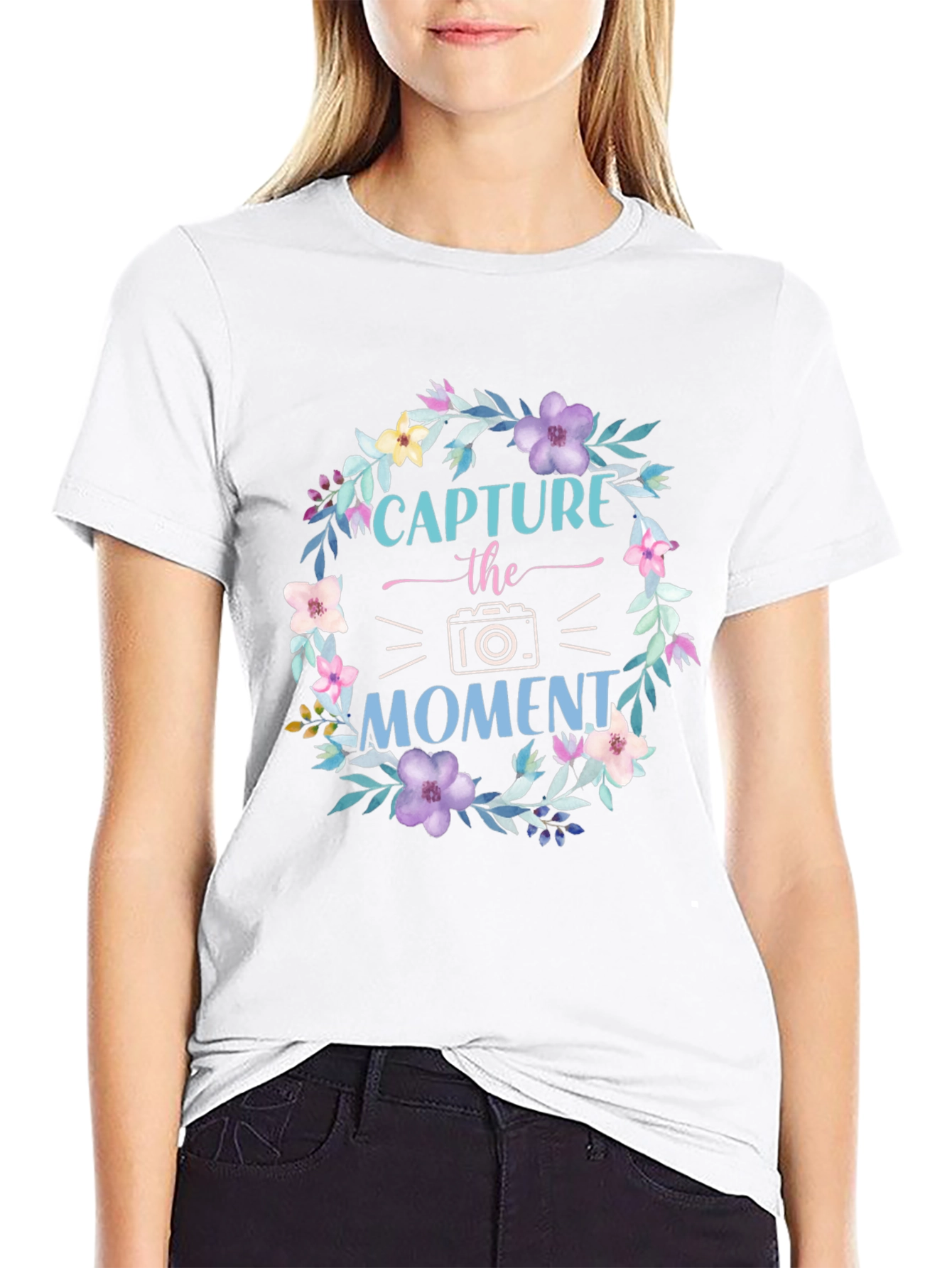 Black Capture the Moment Floral T-Shirt view 9