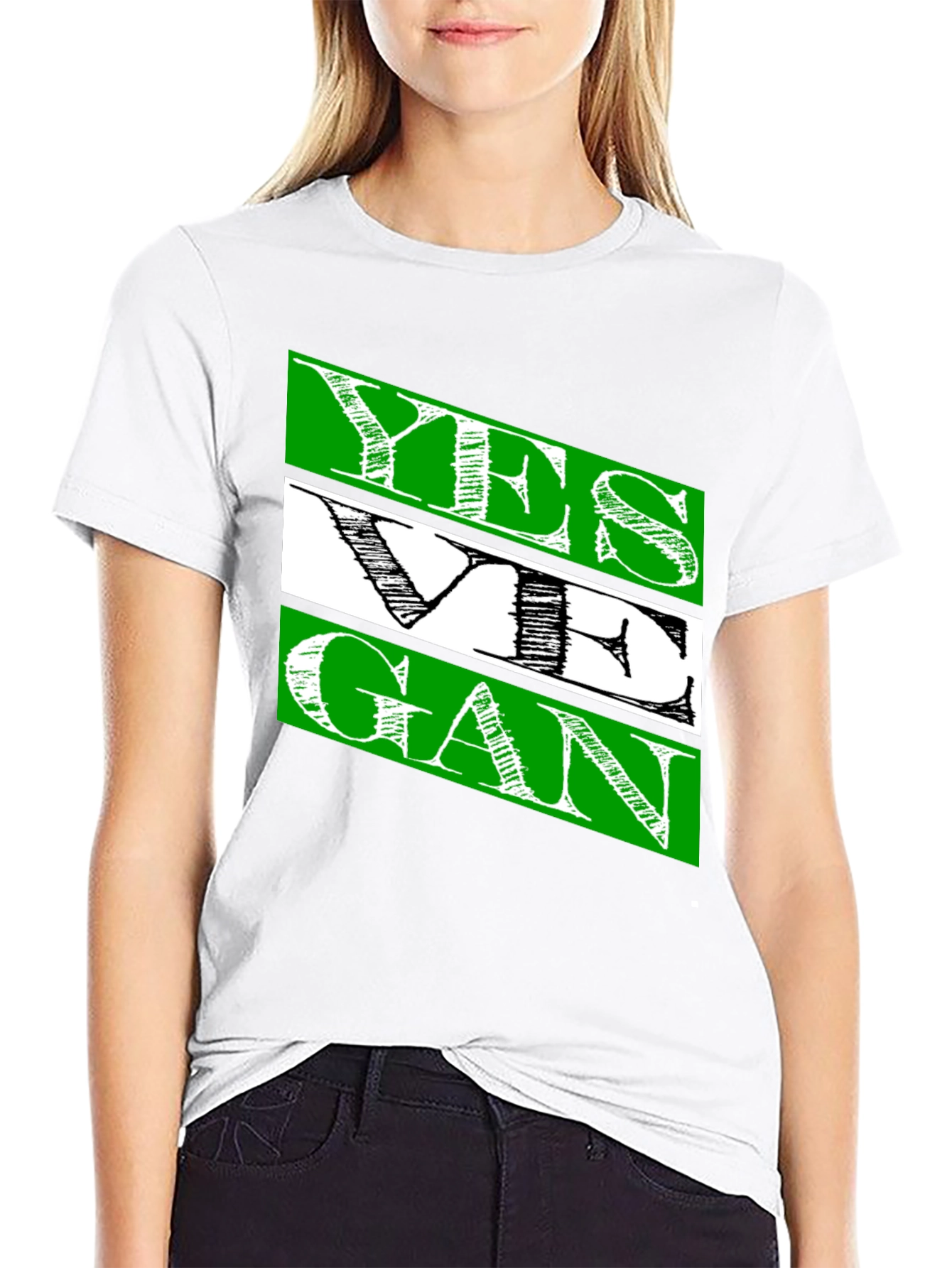 Black Yes We Gan T-Shirt | Men's Black Cotton Tee view 9