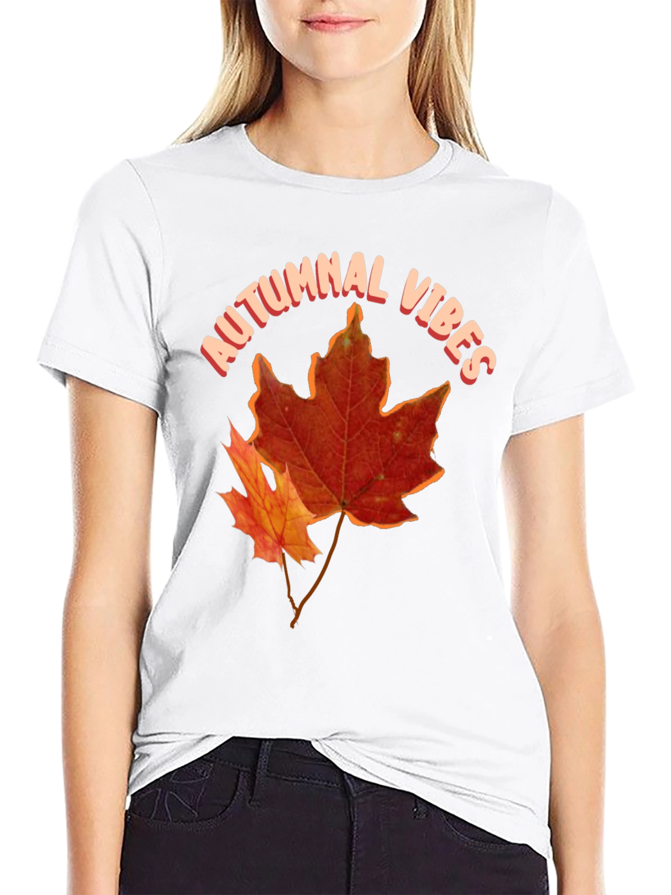 Black Autumnal Vibes Graphic Tee view 9