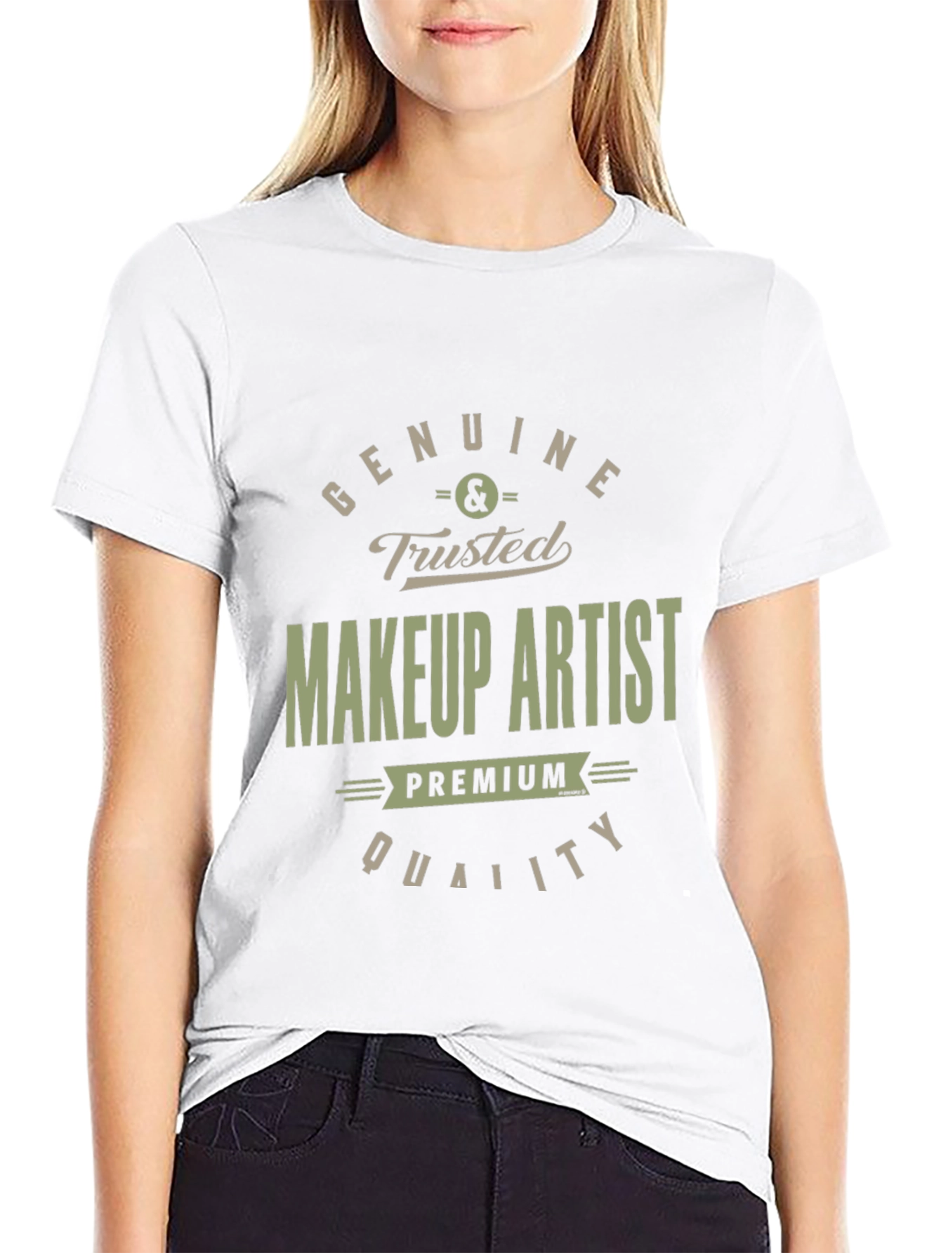 Black Genuine Trusted Makeup Artist Premium Quality T-Shirt view 9