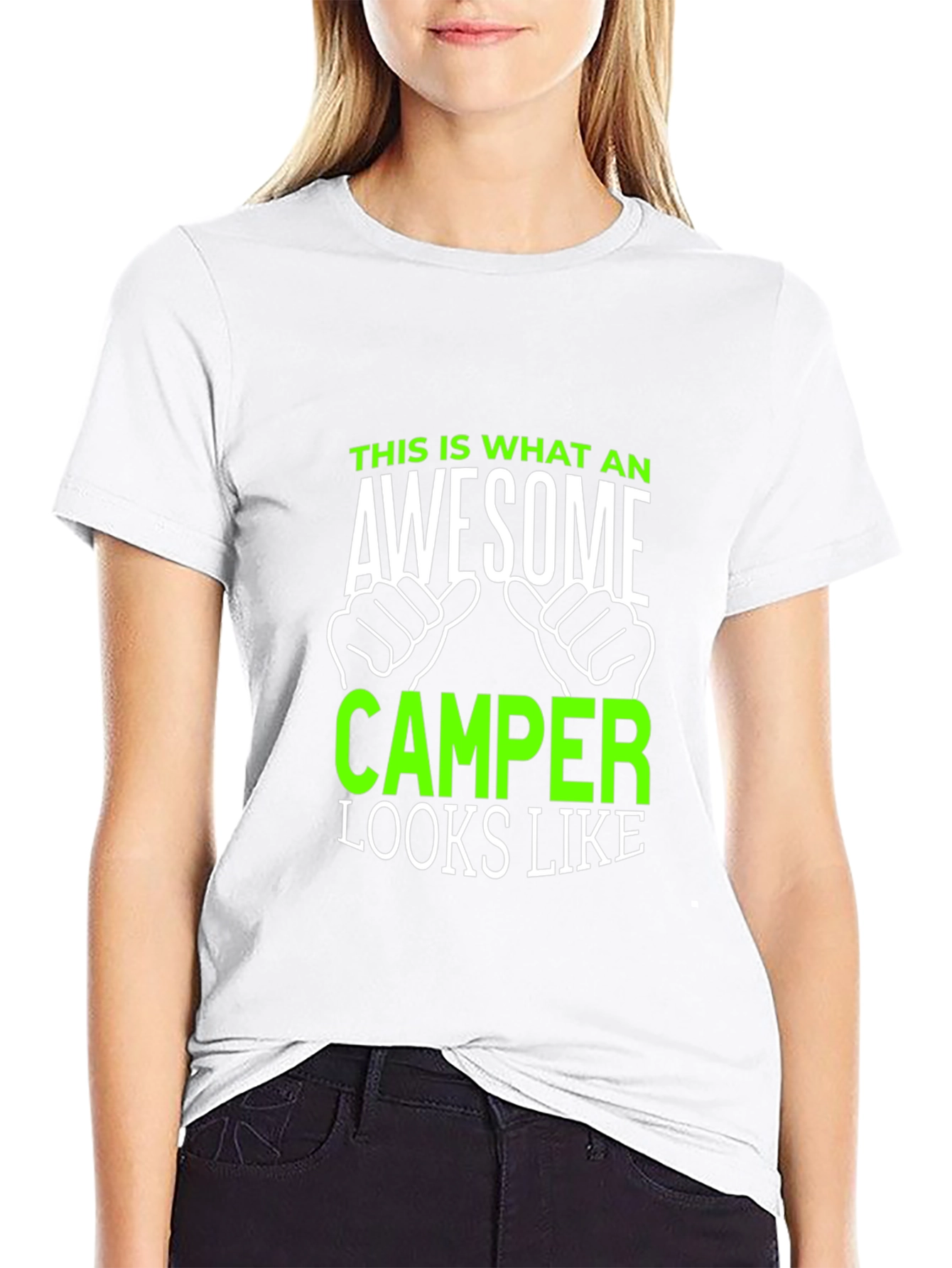 Black Awesome Camper T-Shirt - Gift for Camping Lovers view 9