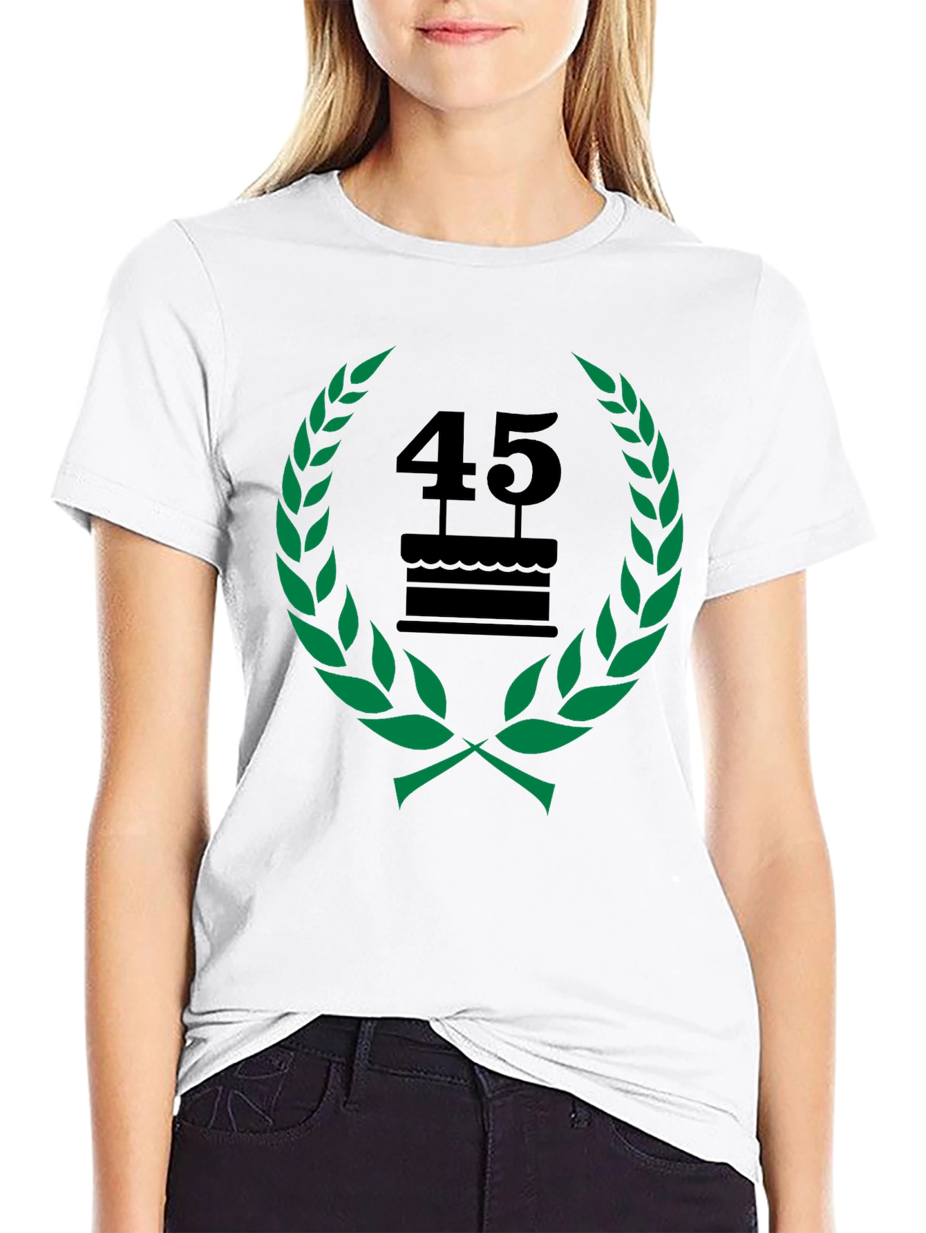 Black 45th Birthday Celebration T-Shirt - Black view 9