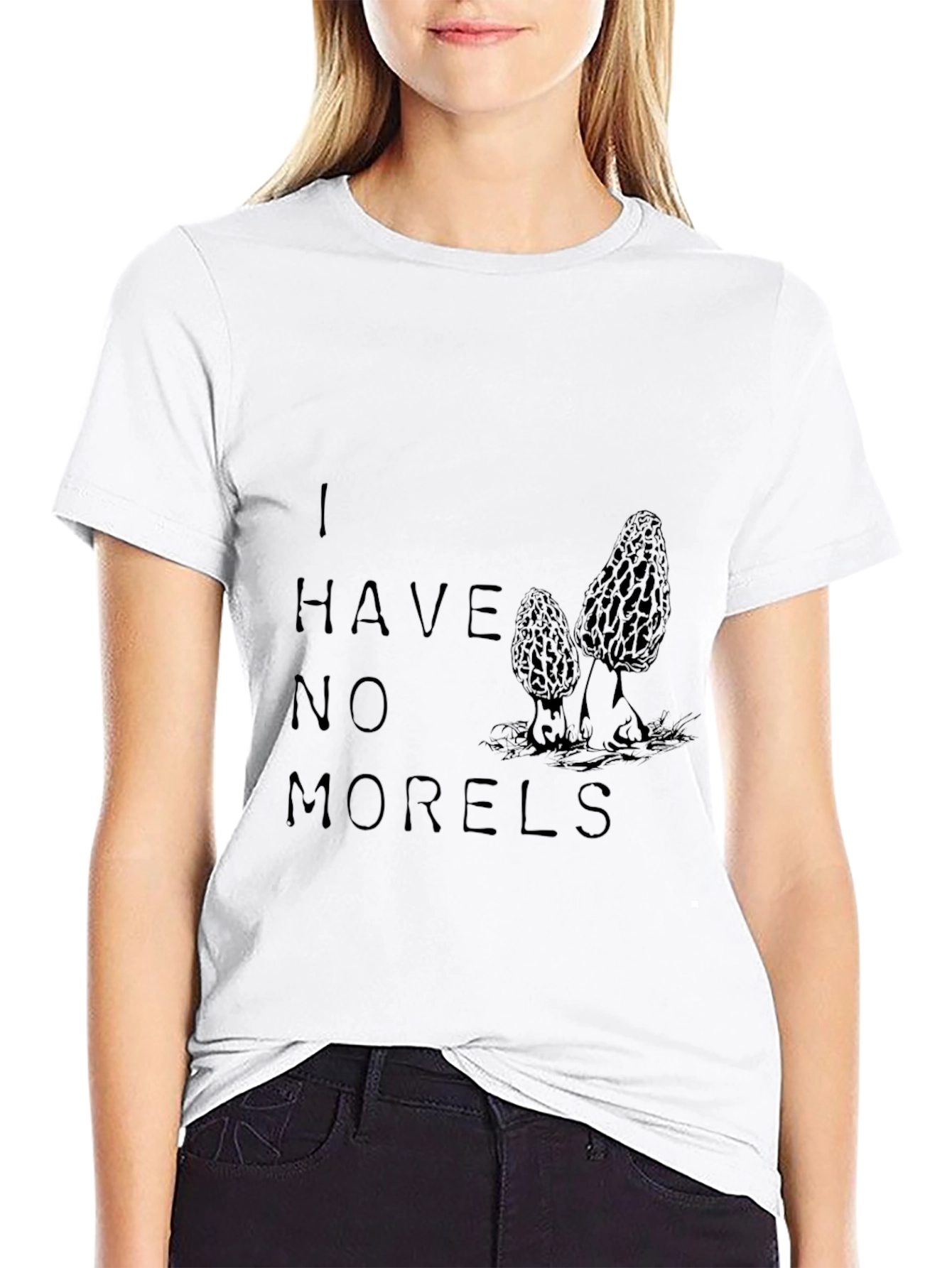 Black I Have No Morels Funny Mushroom T-Shirt view 9