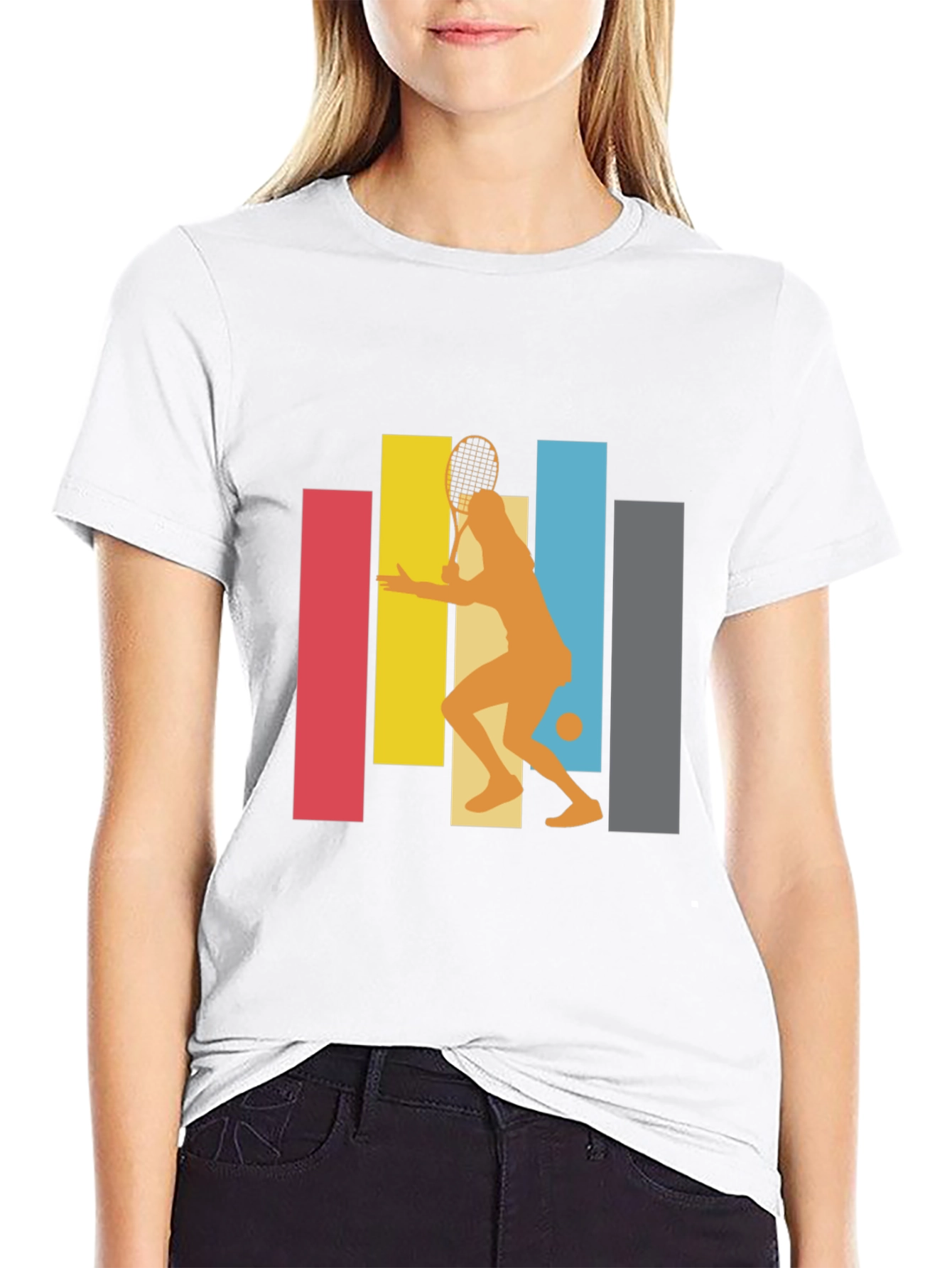 Retro Tennis Player Graphic Tee - Stylish & Unique Design - 9