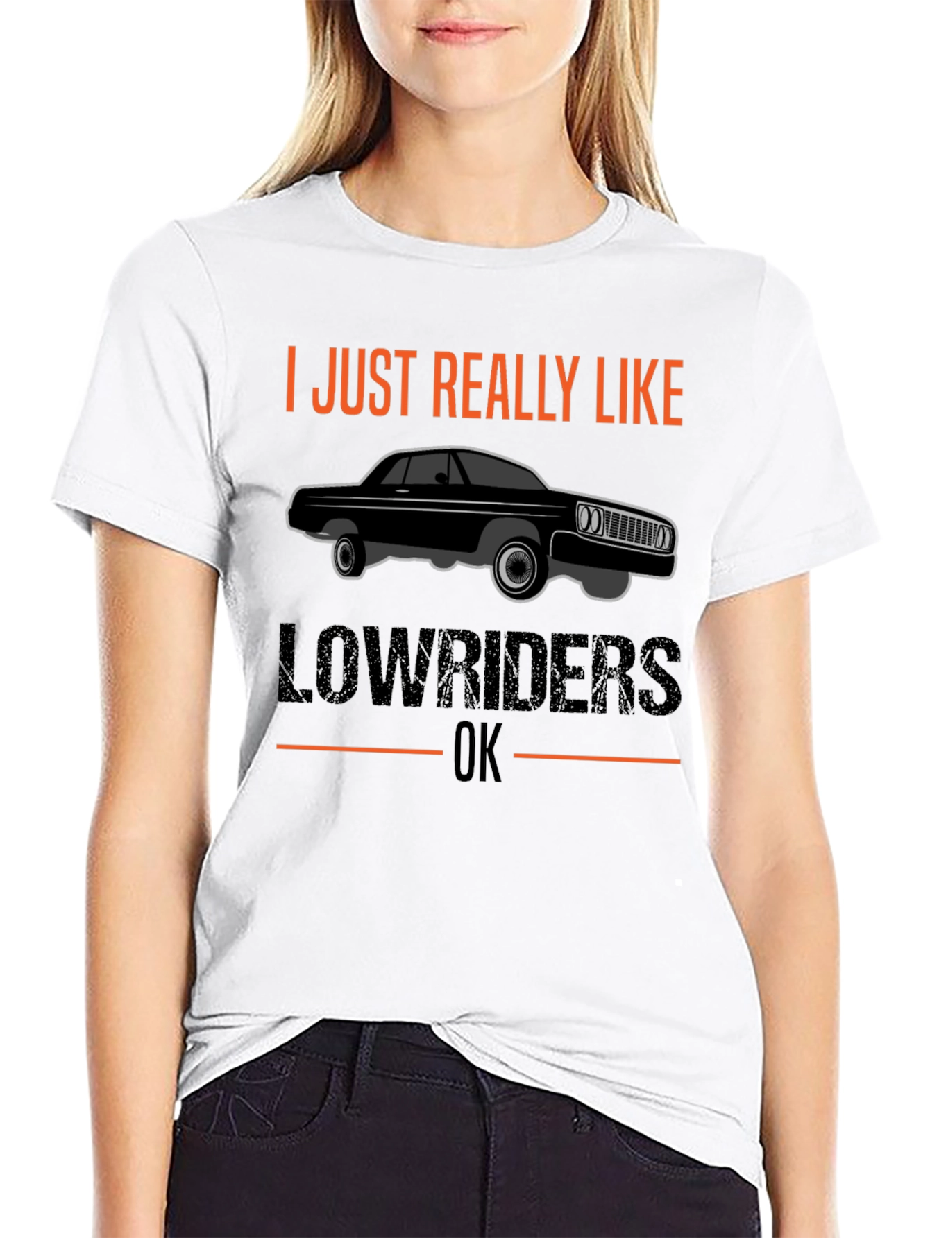 Black Lowrider Car Enthusiast T-Shirt - I Just Really Like Lowriders OK view 9