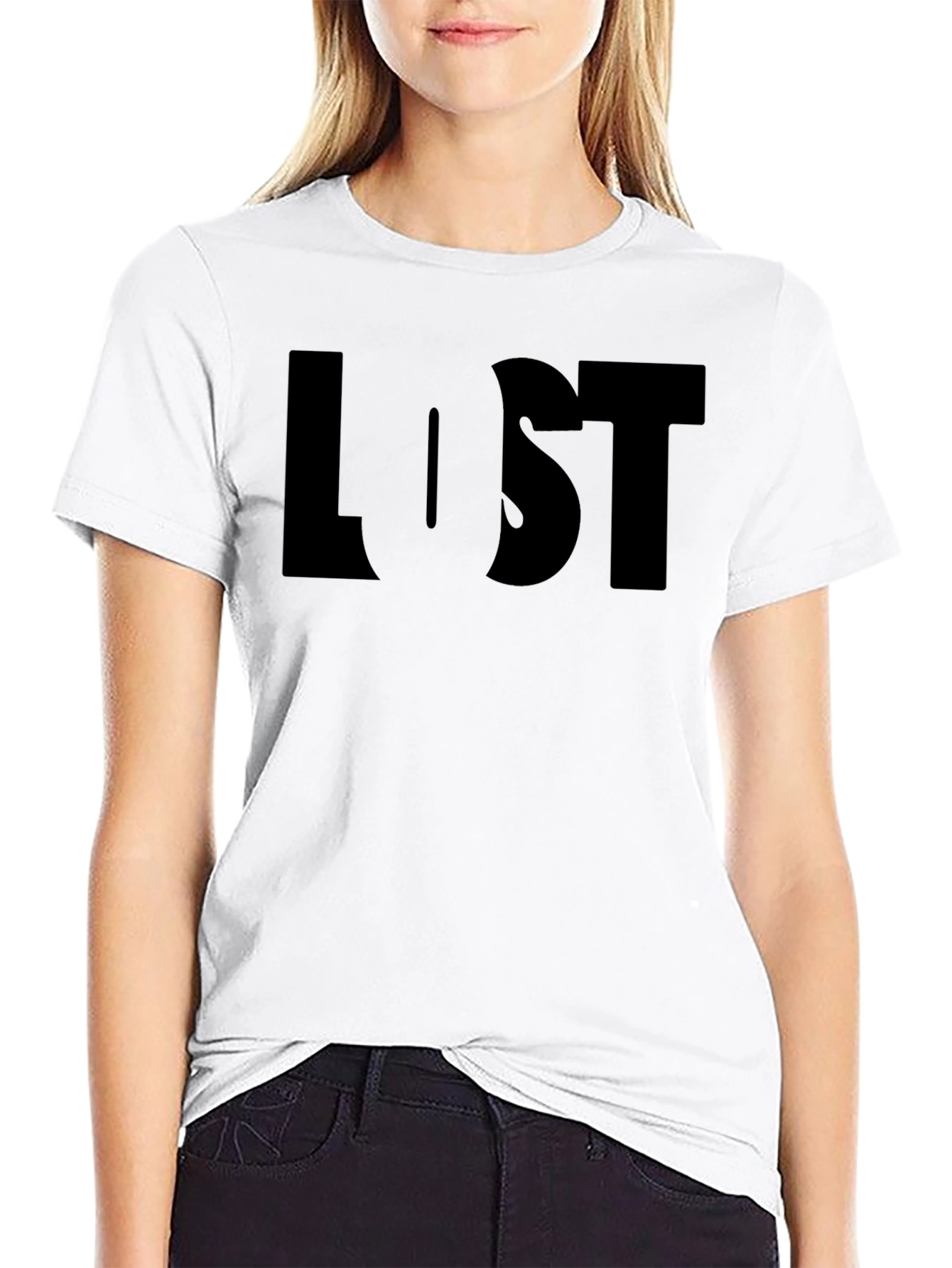 Black Lost Graphic Tee - Mens Black Short Sleeve Shirt view 9