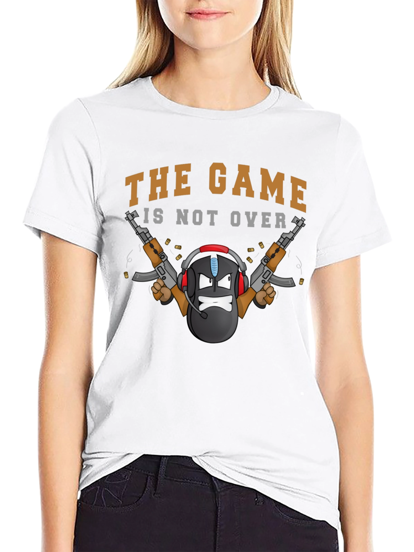 Black The Game Is Not Over T-Shirt view 9